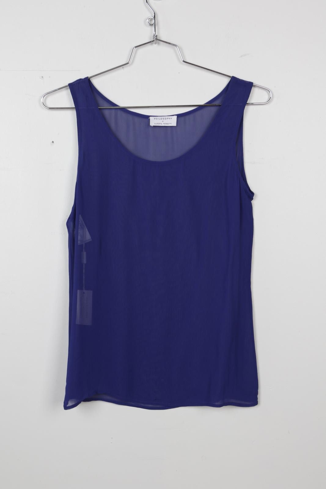 Theory 00's Philosophy di Alberta Ferreti Sheer Tank Top Size M / US 6-8 / IT 42-44 - 1 Thumbnail