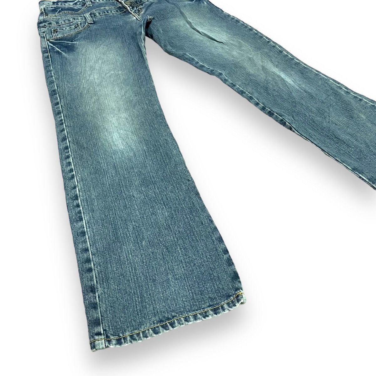 20471120 × Beauty Beast × Japanese Brand 🇯🇵☠️ DAILY TOPICS DOUBLE WAIST SKULL DENIM PANTS Size US 30 / EU 46 - 4 Thumbnail