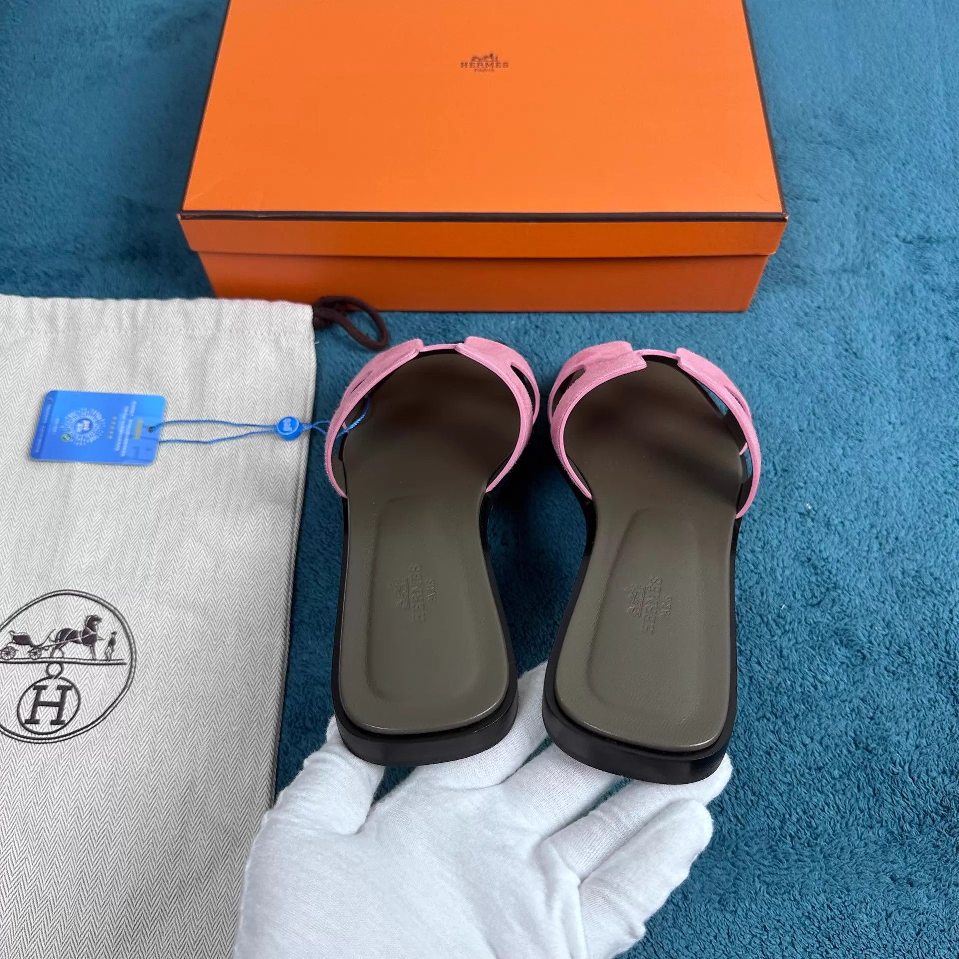 Hermes Hermès Oran Pink Sandal 39 New w/ Sticky Sole & Accessories Size US 8.5 / IT 38.5 - 4 Thumbnail