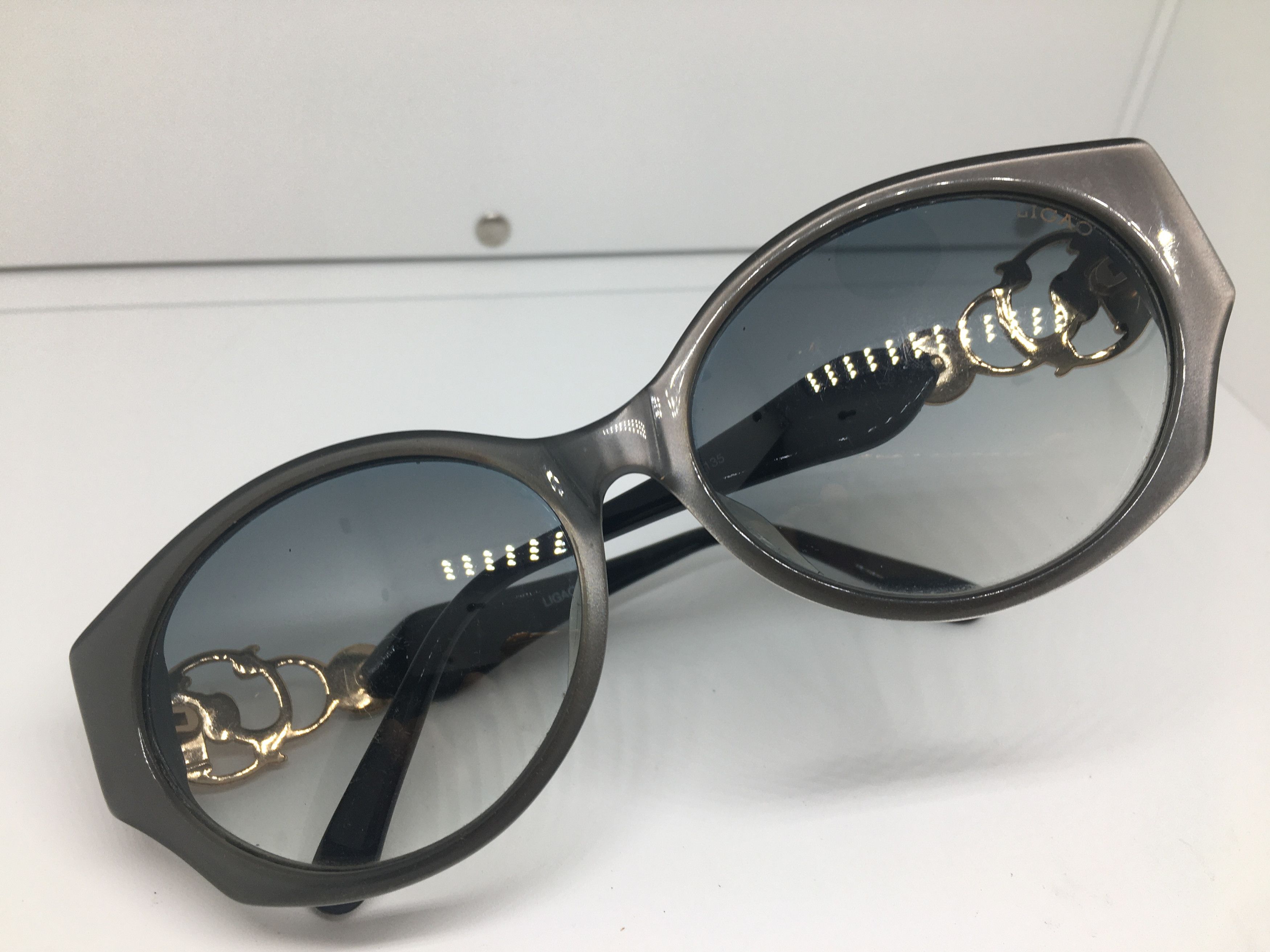 Vintage Vintage LIGAO 6679 Gray Sunglasses Frame Size ONE SIZE - 7 Thumbnail