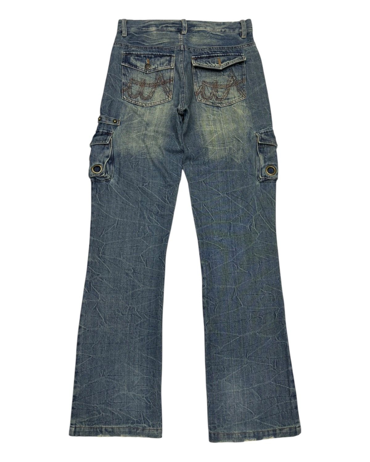 Hysteric Glamour × In The Attic × Junya Watanabe Vintage IN THE ATTIC Punk Bondage Multi Pocket Cargo Jeans Size US 29 - 10 Thumbnail