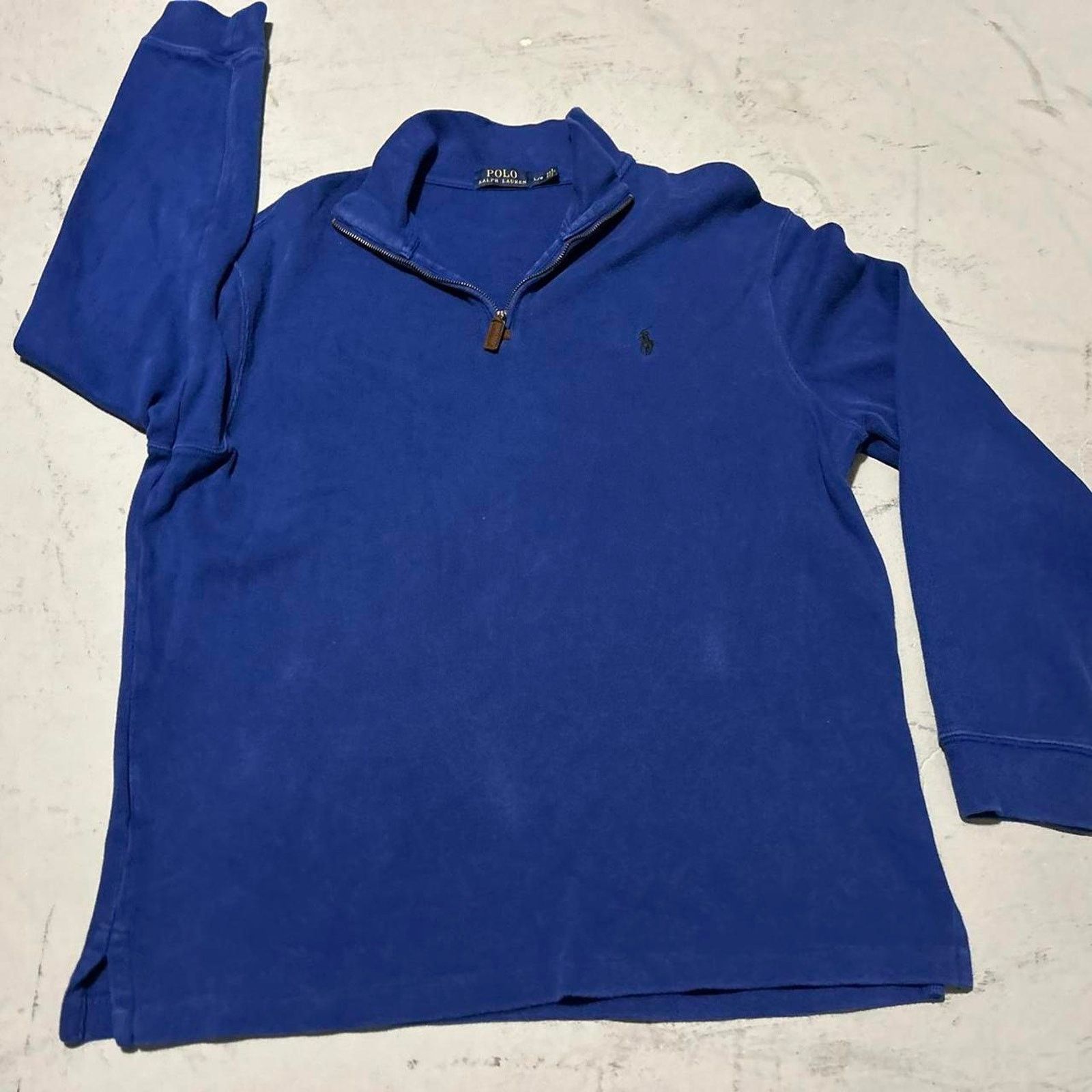 Polo Ralph Lauren **Polo Ralph Lauren Estate Rib 1/4 Zip Pullover - Blue** Size US XL / EU 56 / 4 - 1 Thumbnail