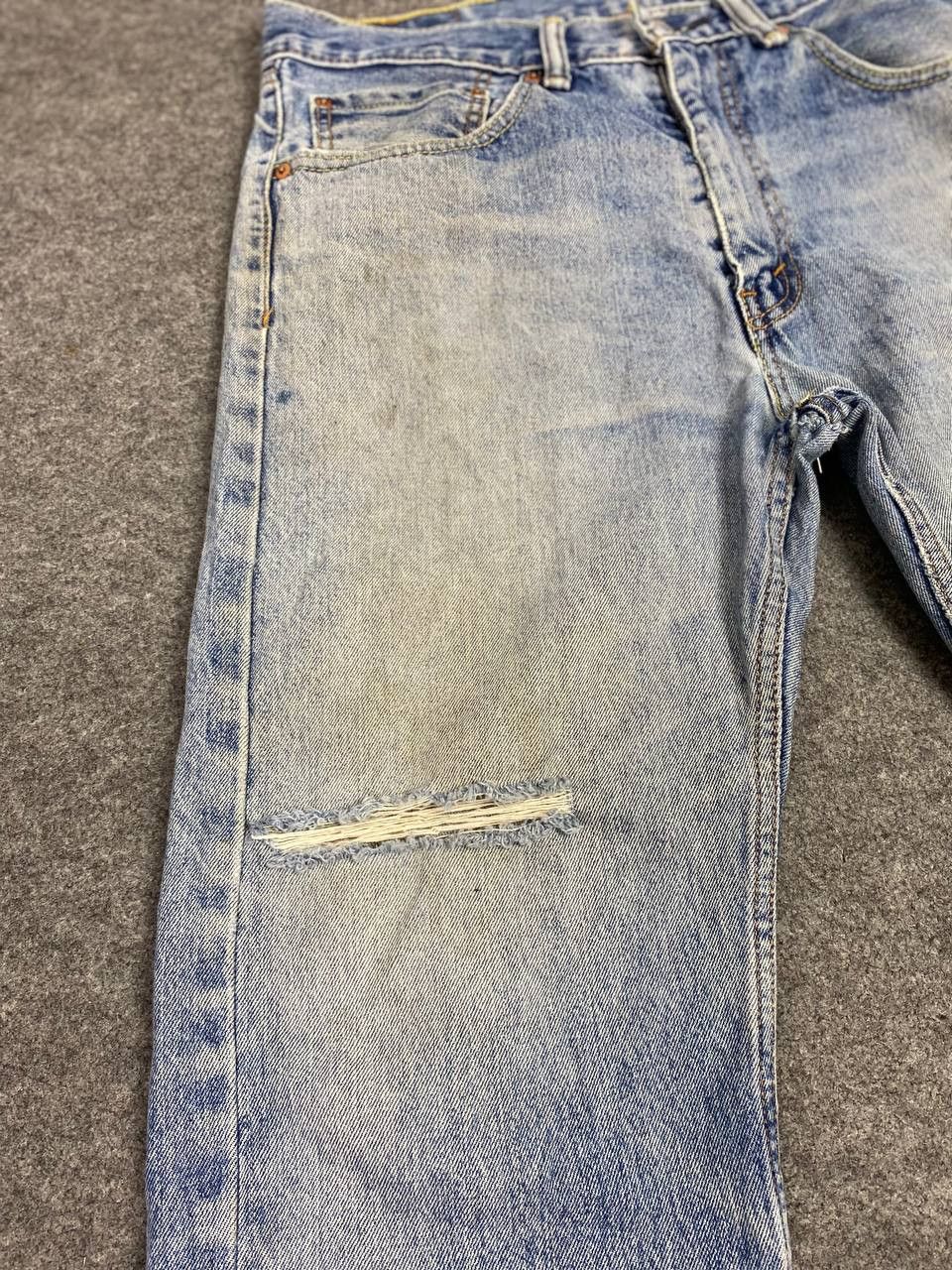 Levi's levis 505 relaxed fit distressed denim nice design Size US 36 / EU 52 - 11 Thumbnail