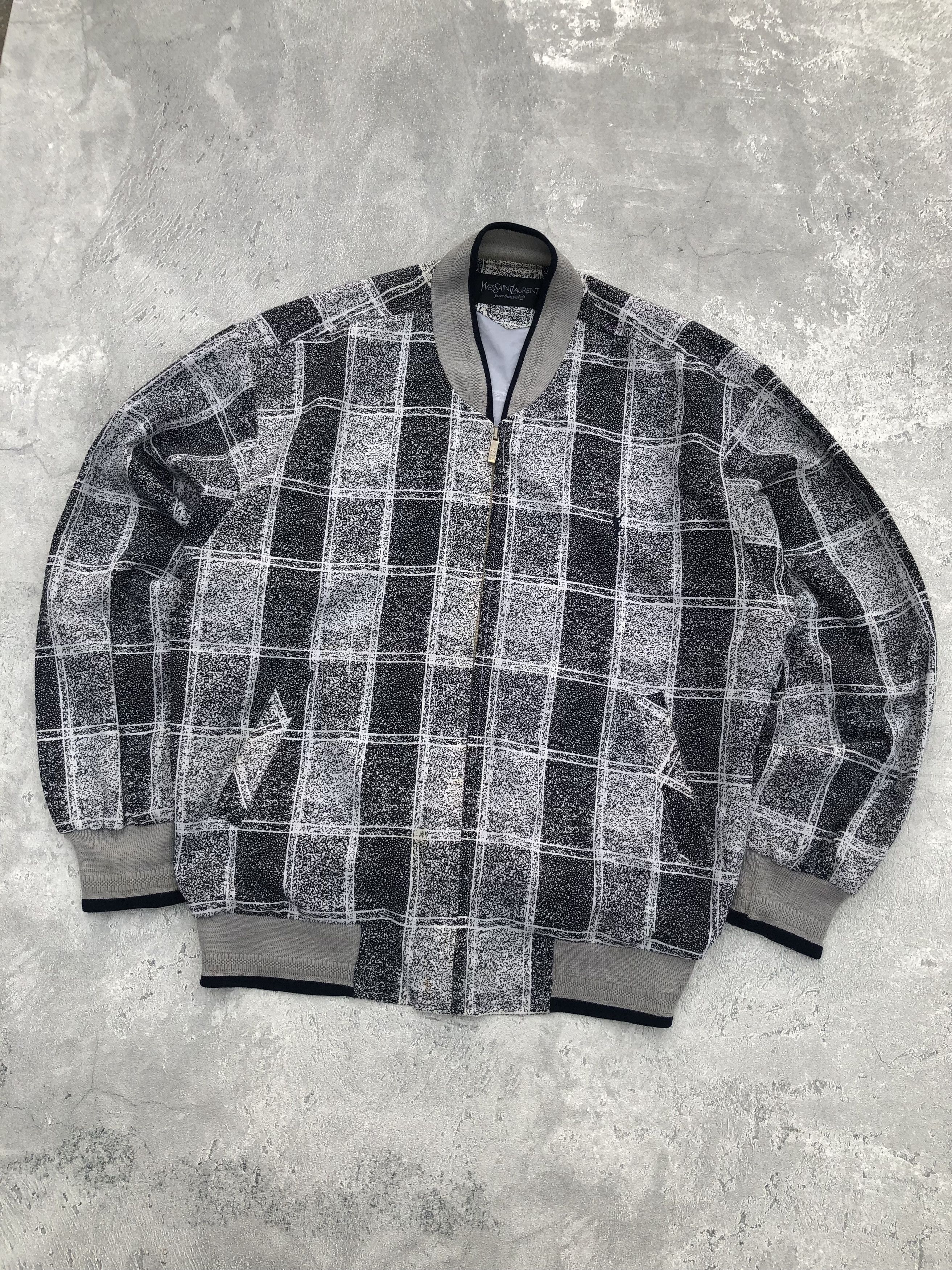 Yves Saint Laurent 💥Plaid💥Vintage Yves Saint Laurent Work Jacket Size US L / EU 52-54 / 3 - 1 Thumbnail