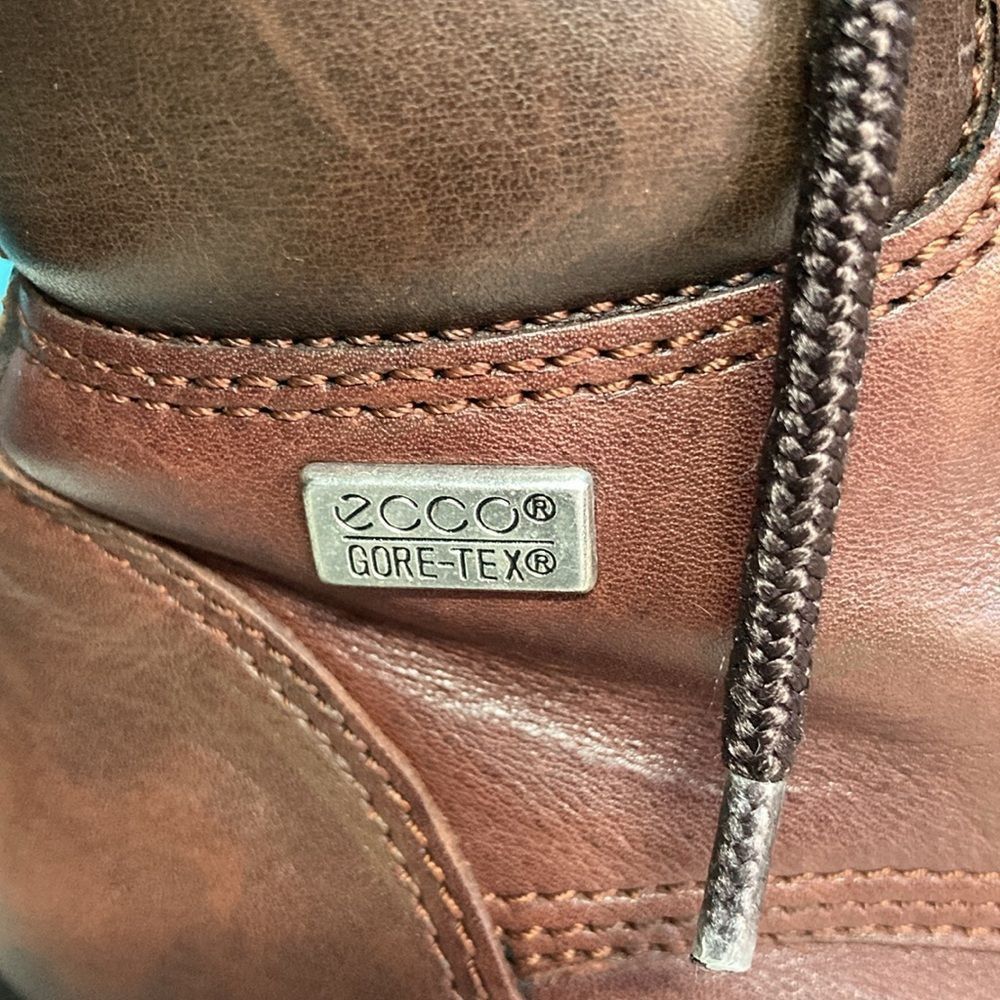 Ecco Ecco Womens Brown Leather Gore Tex Boots Size 36 US 5.5 Size US 5.5 / IT 35.5 - 3 Thumbnail