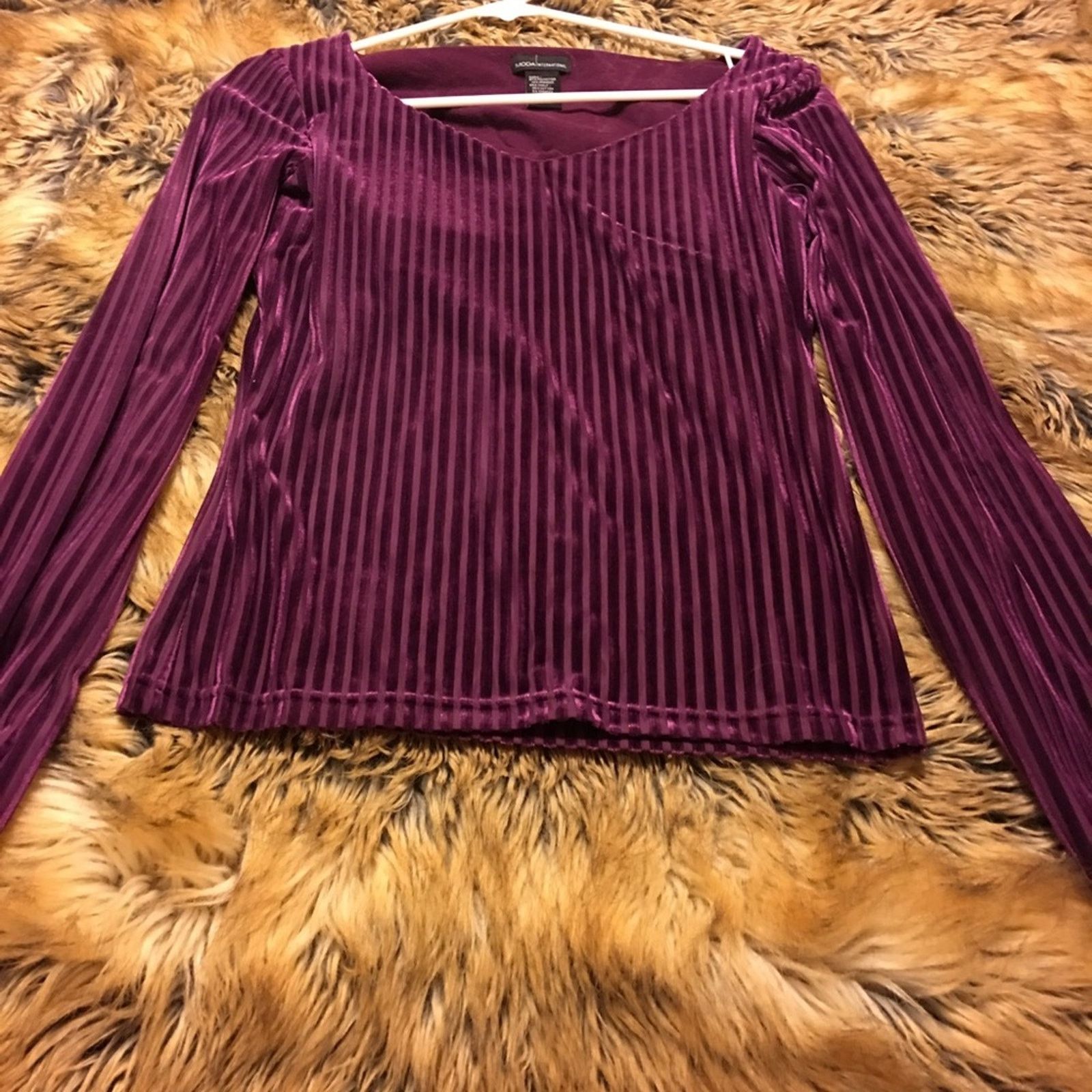 Other Moda international purple stretch velvet top S Size S / US 4 / IT 40 - 6 Thumbnail
