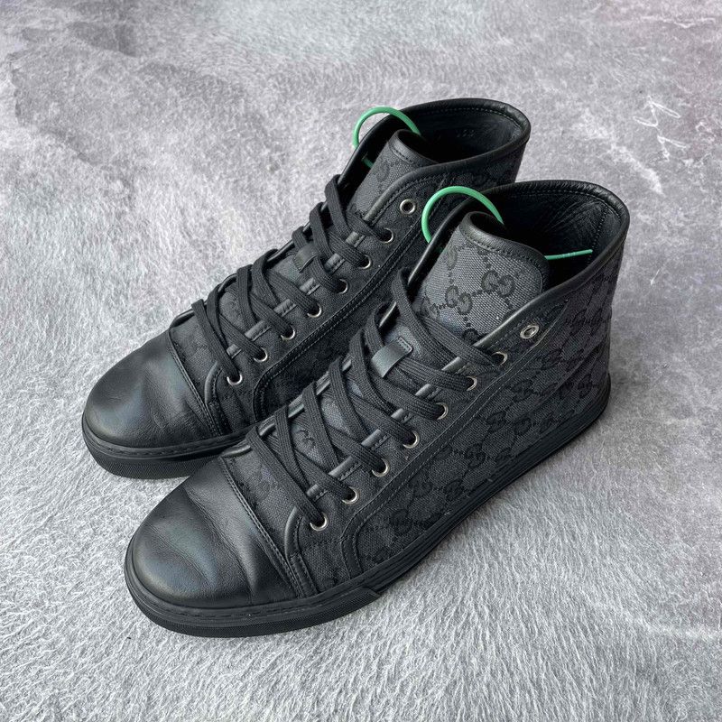 Gucci Retro Grey Black High-Top Sneakers