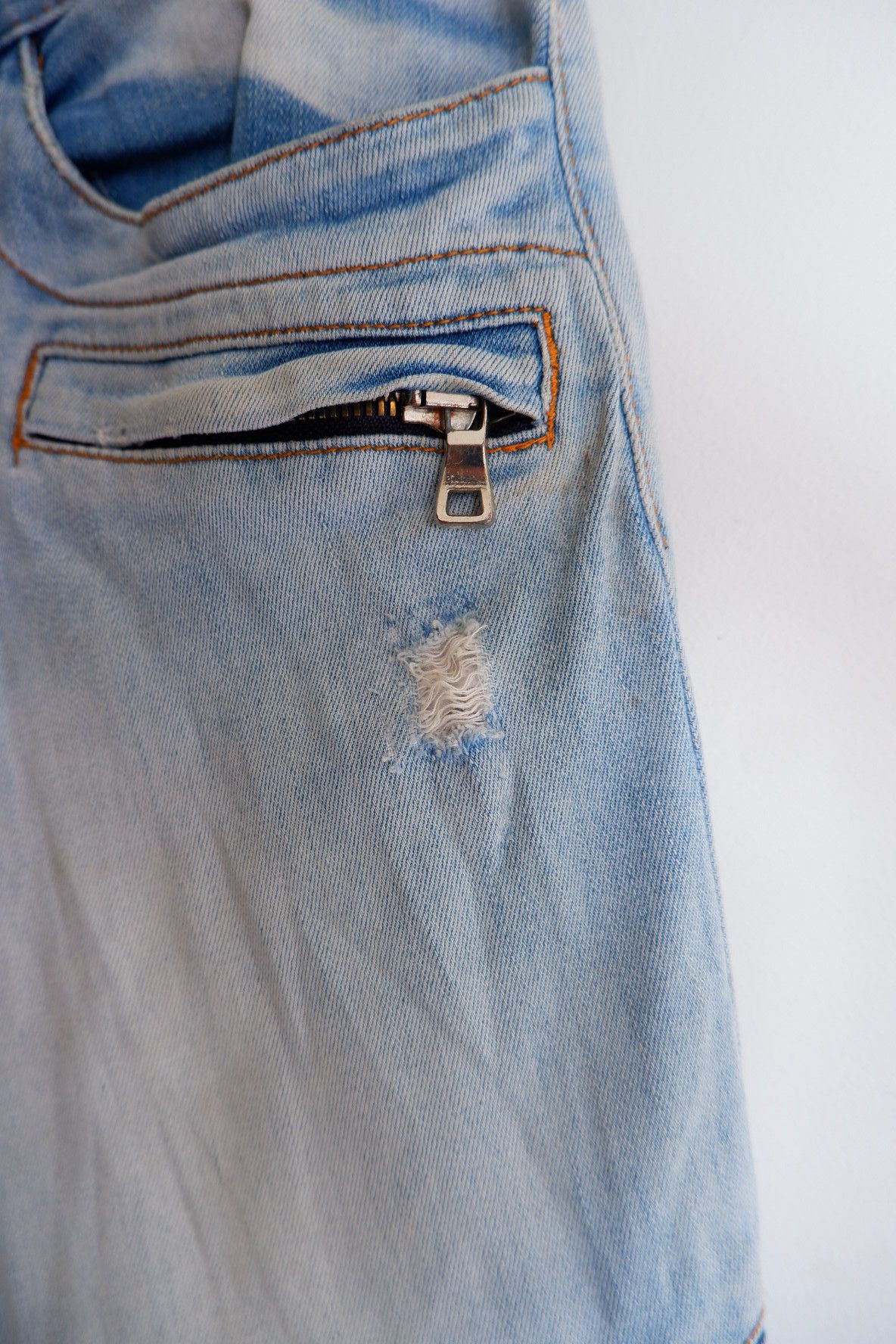 Balmain Balmain Decarnine SS2014 Distressed Biker Jeans Size US 34 / EU 50 - 6 Thumbnail