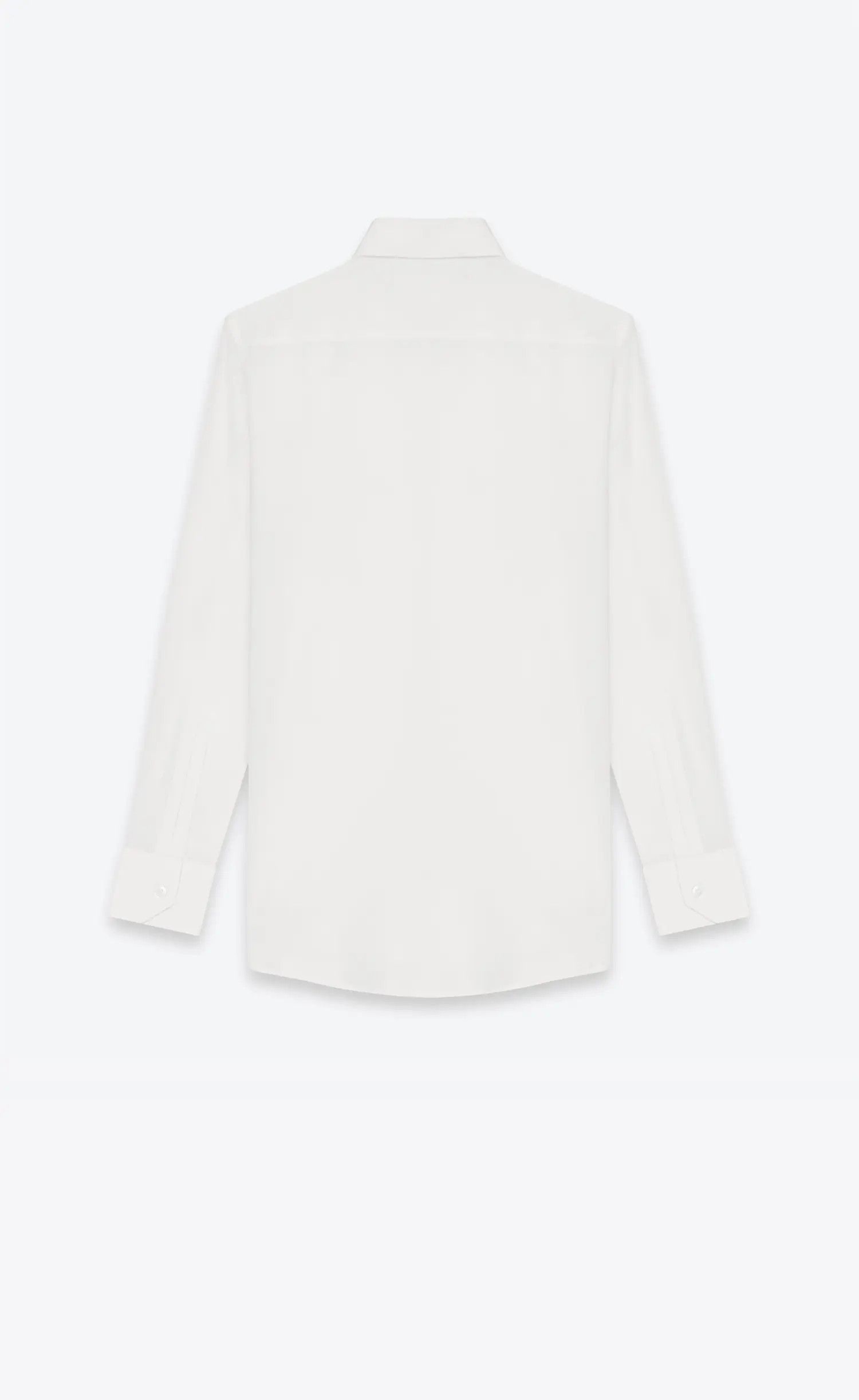 Saint Laurent Paris o1b1hav110725 Shirt in Silk Crêpe in White Size M / US 6-8 / IT 42-44 - 2 Thumbnail