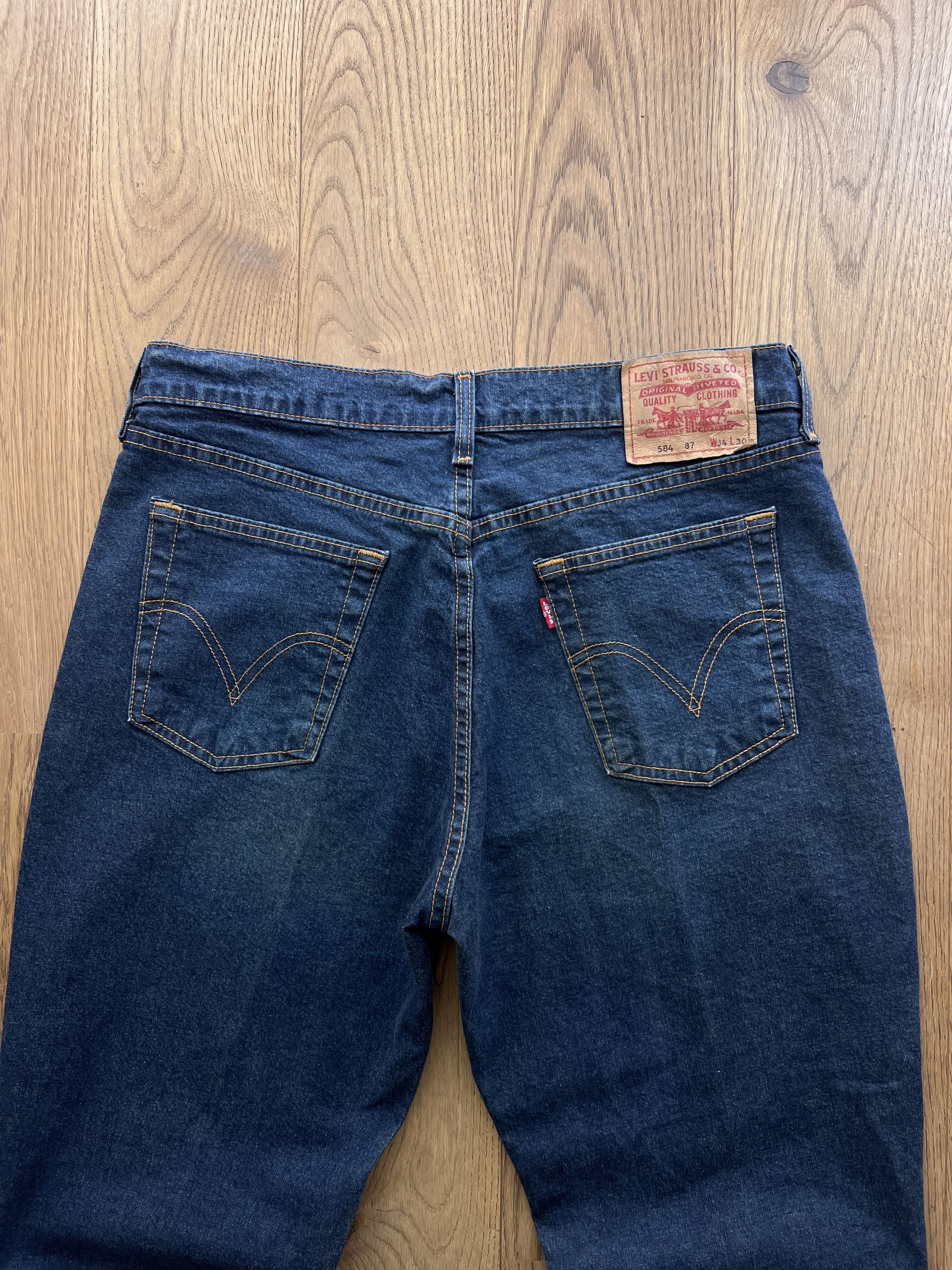 Levi's Vintage Clothing RARE Levis Flared Boot Cut Denim vintage 00s Retro Jeans y2k Size US 34 / EU 50 - 6 Thumbnail