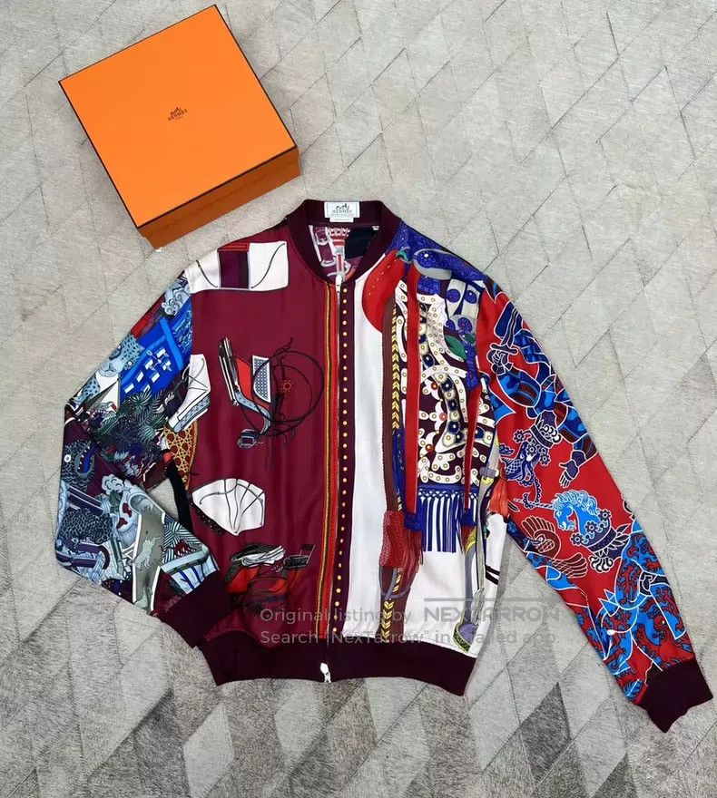 Hermes Hermes Silk Baseball Jacket Size S / US 4 / IT 40 - 1 Thumbnail