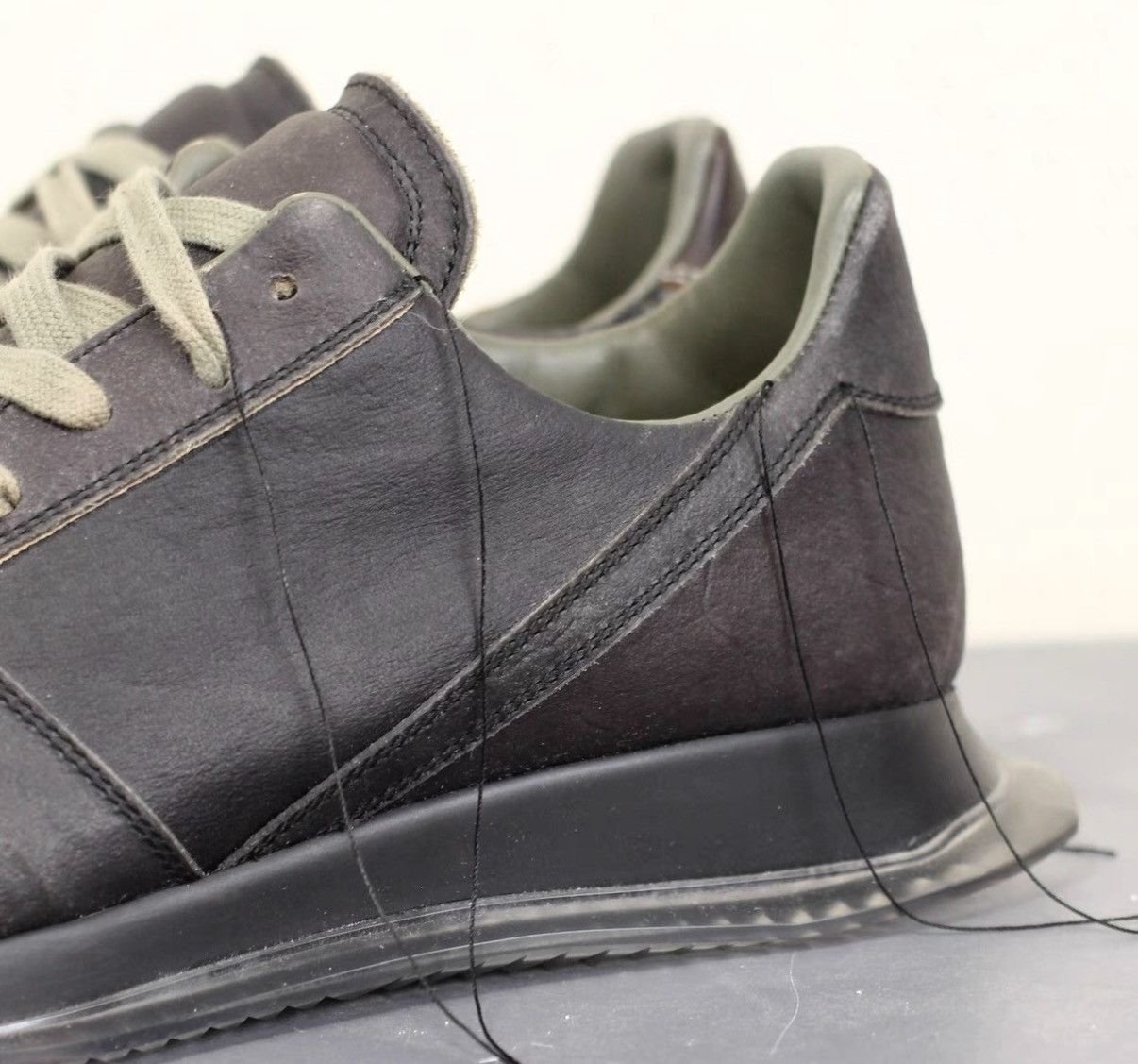 Rick Owens Rick Owens Mainline Fringed Low-Top Runner Sneakers Size US 6.5 / EU 39-40 - 3 Thumbnail