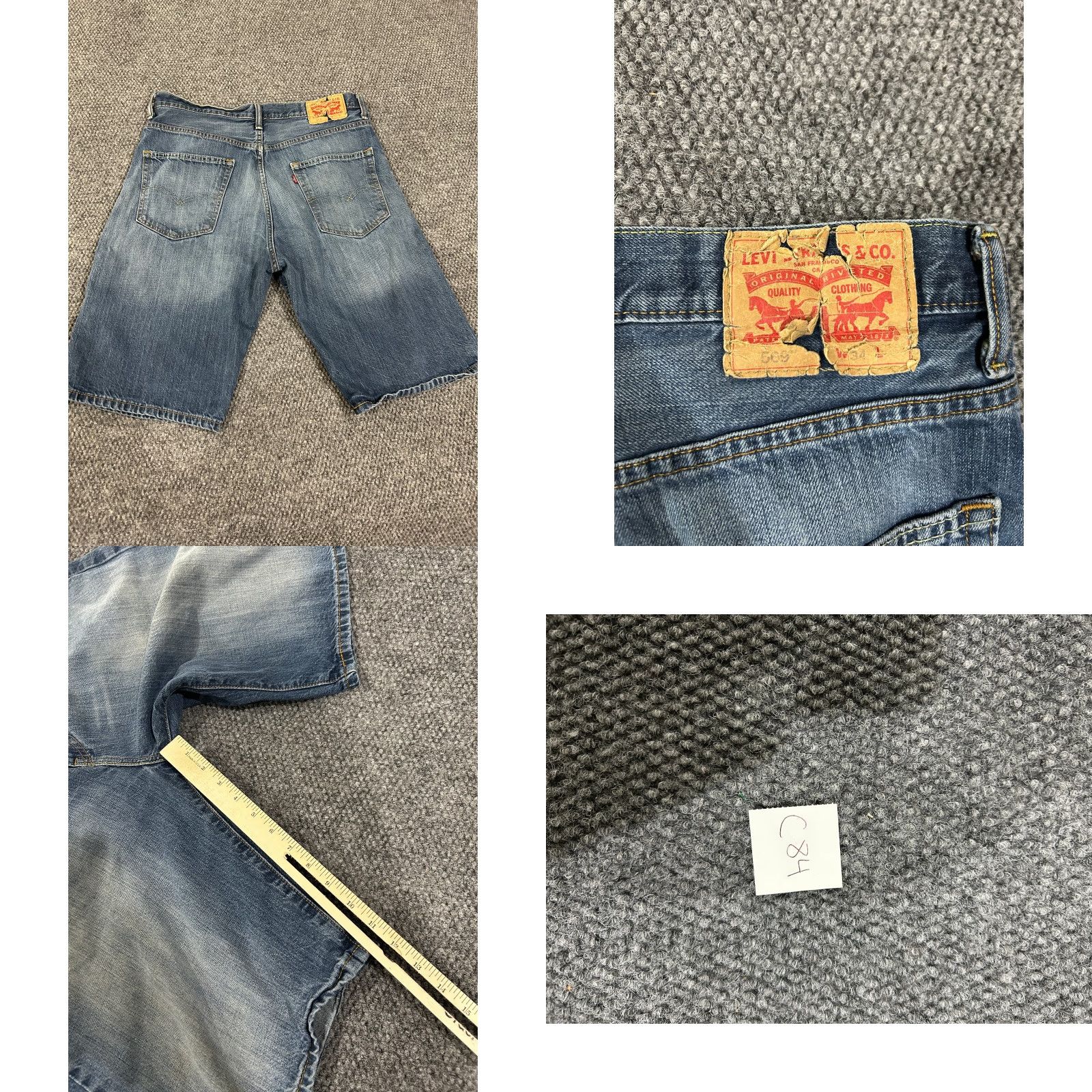 Levi's Levi's 569 Shorts Mens 34 Denim Blue Faded Classic Casual Chino 5-Pocket | Vintage? No | Blue Size US 34 / EU 50 - 8 Thumbnail