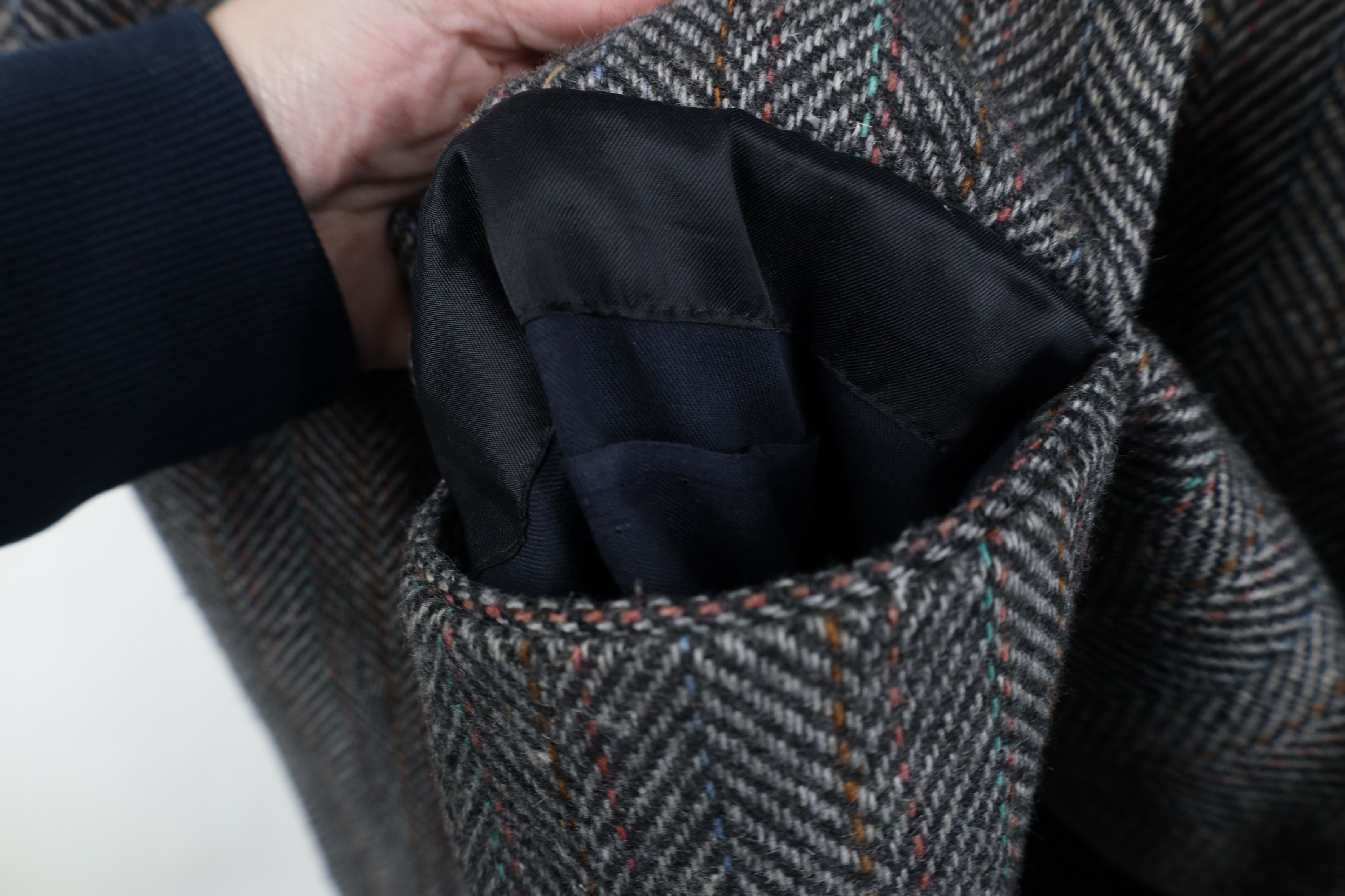 Vintage Vintage 90s Streetwear Herringbone Suit Coat Blazer Jacket Size US XXL / EU 58 / 5 - 6 Thumbnail