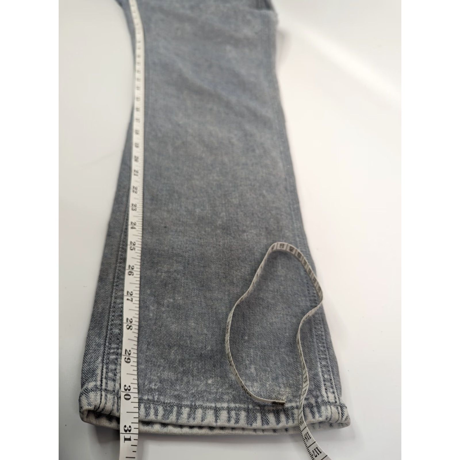 Levi's Levi's 541 Line 8 Men's 34x32 Athletic Fit Gray Patterned Light Wash Denim Jeans Size US 34 / EU 50 - 6 Thumbnail