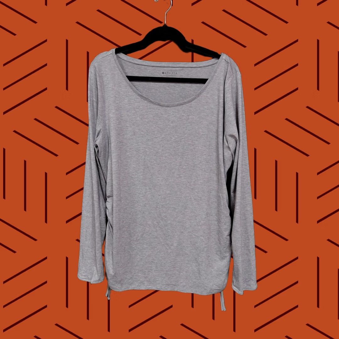 Athleta Athleta Ruched Long Sleeve Gray Knit Women XL Size XL / US 12-14 / IT 48-50 - 1 Thumbnail