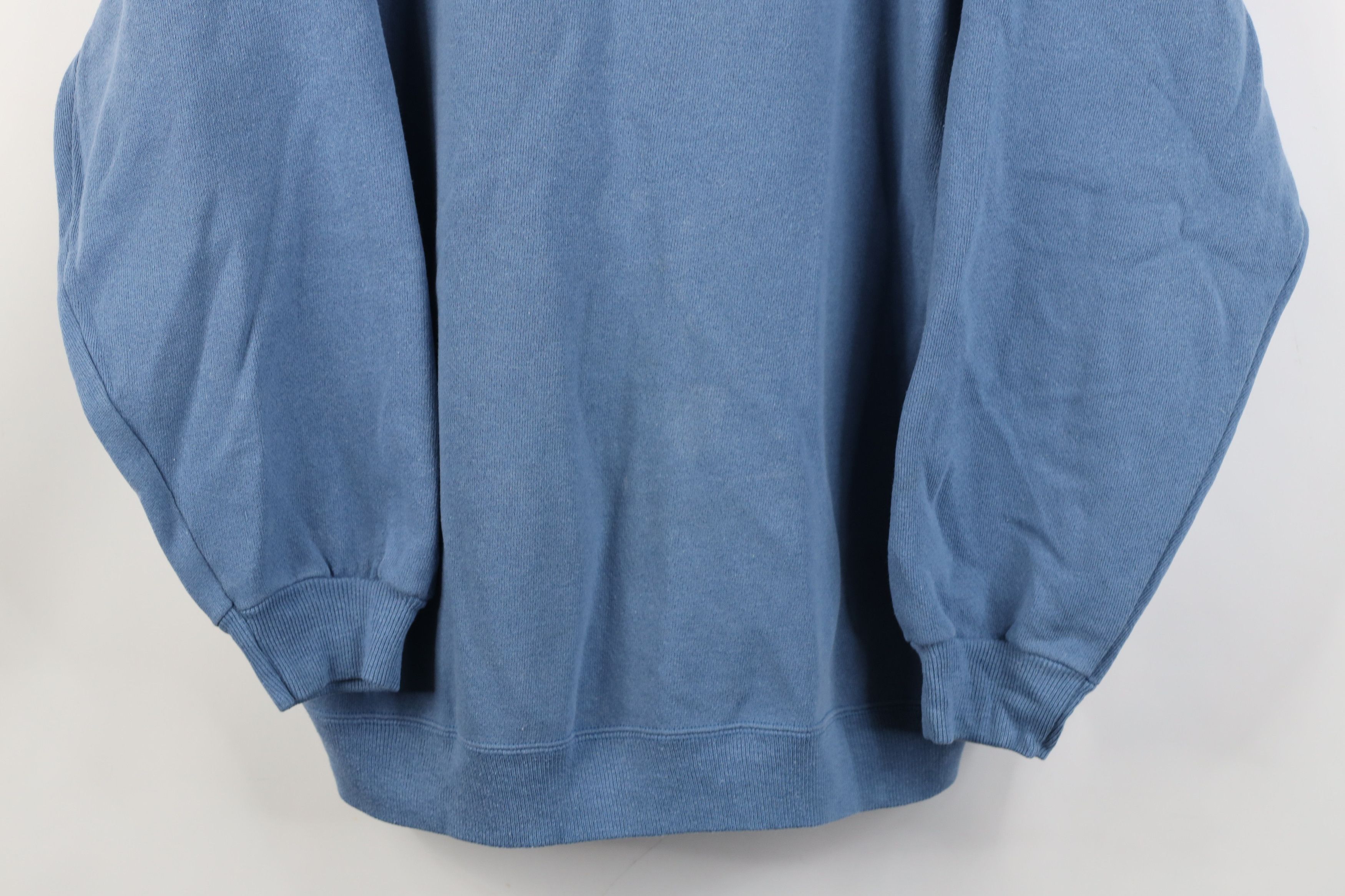 Vintage Vintage 90s Streetwear Blank Crewneck Sweatshirt Blue USA Size XL / US 12-14 / IT 48-50 - 3 Thumbnail
