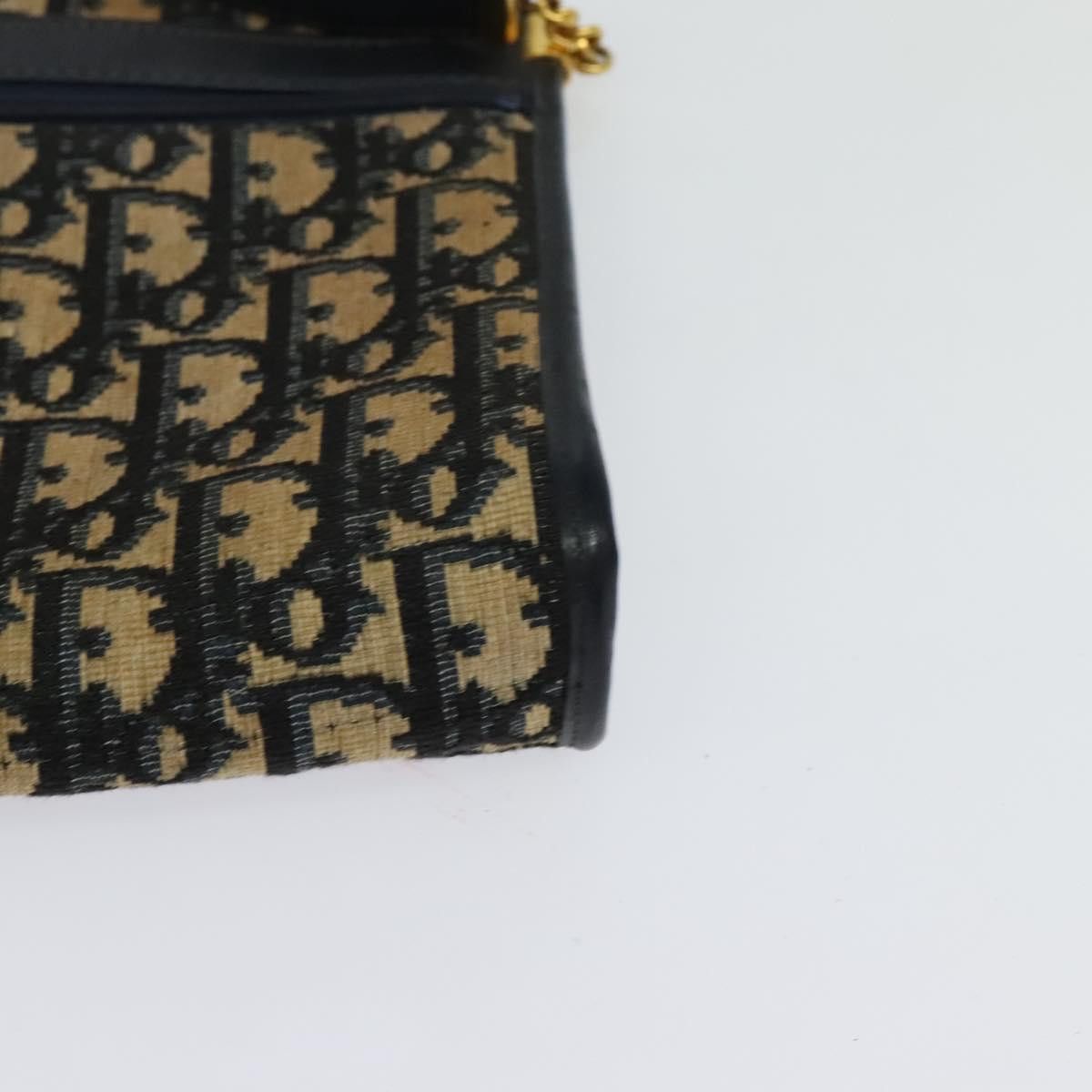 Dior DIOR Trotter Canvas Shoulder Bag Navy Gold Size ONE SIZE - 11 Thumbnail