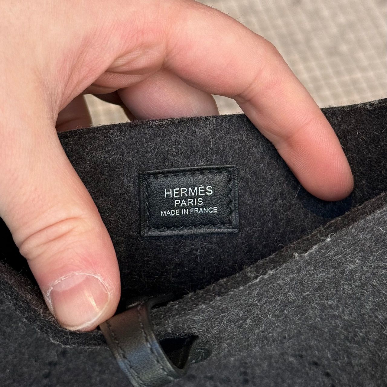 Hermes Hermès 2023 Black Wool Feutre Evelyne 16 TPM Crossbody Bag Size ONE SIZE - 13 Thumbnail