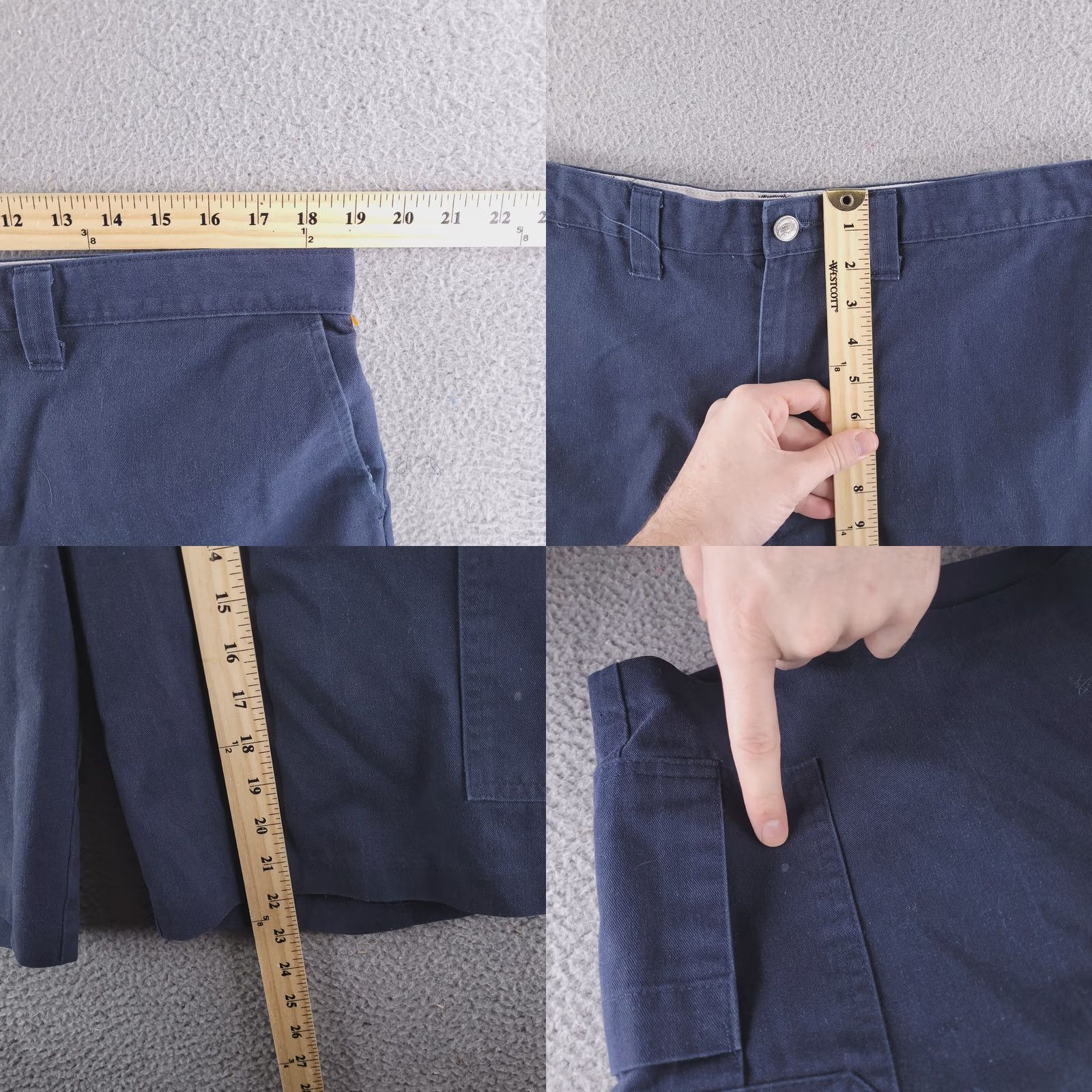 Dickies Dickies Shorts Mens 38 Blue Cargo Workwear Rugged Durable/Good condition overall/Cargo Style Mens 38 Blue Dickies Workwear Shorts Size US 38 / EU 54 - 8 Thumbnail