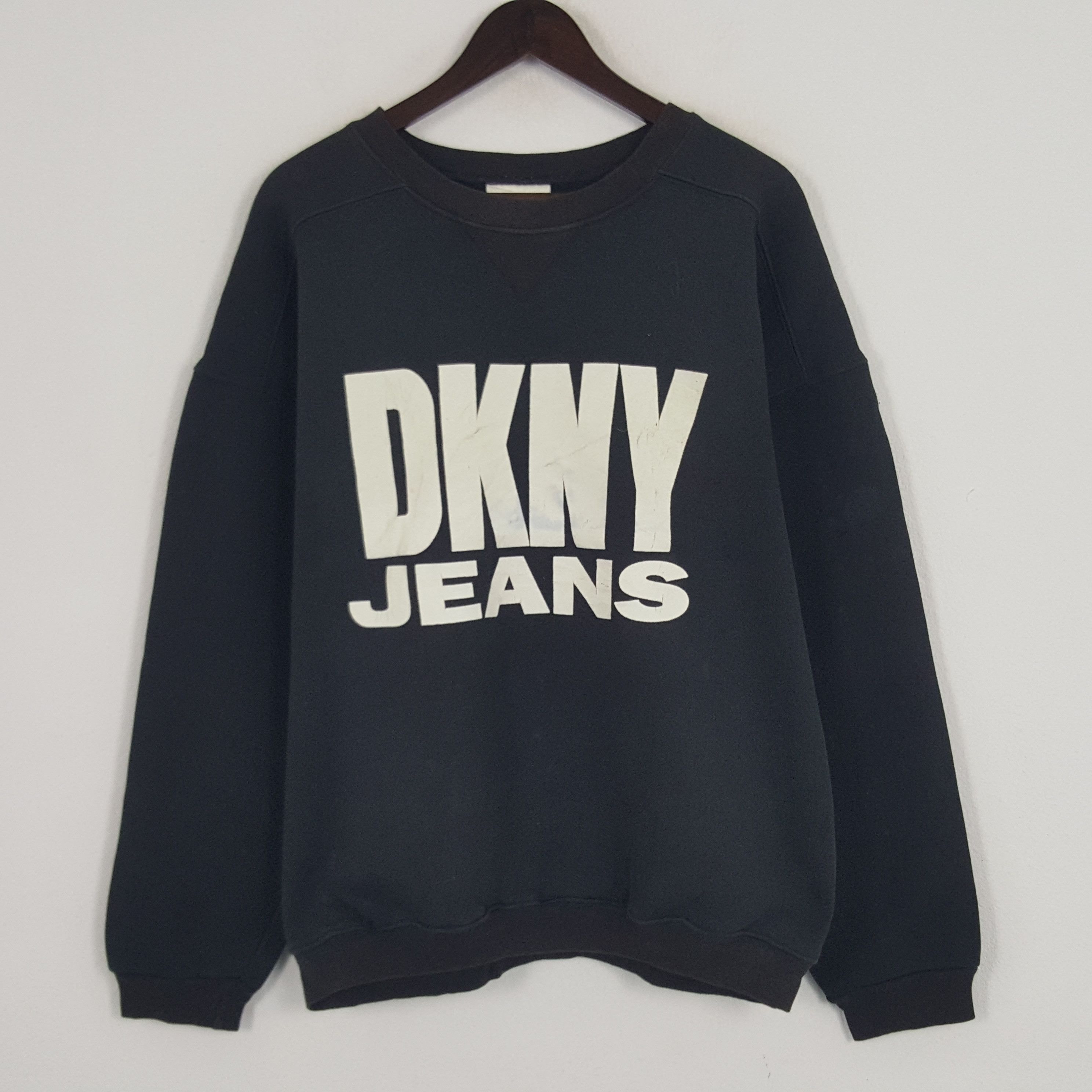 DKNY × Vintage Vintage DKNY Jeans Big Logo Sweatshirt Size US XL / EU 56 / 4 - 1 Thumbnail