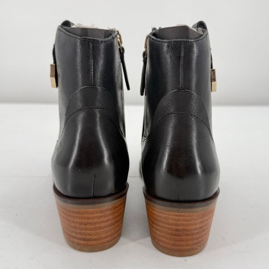 Cole Haan NEW Cole Haan Women's Maci Black Leather Heeled Booties Size US 6.5 / IT 36.5 - 2 Thumbnail
