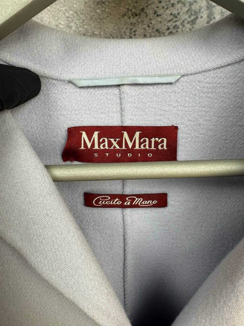 Max Mara Max Mara Studio Cucito a Mano Blue Virgin Wool Tailored Coat Size S / US 4 / IT 40 - 15 Thumbnail