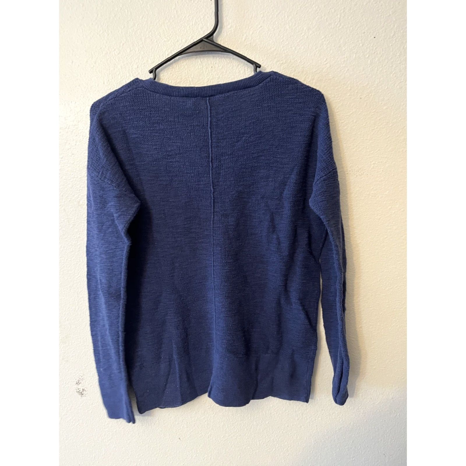 Gap Gap Shirt Women Small Blue V-Neck Long Sleeve Sweater / Pullover - Solid, Basic, Gap Brand, Womens, Size S Size S / US 4 / IT 40 - 3 Thumbnail