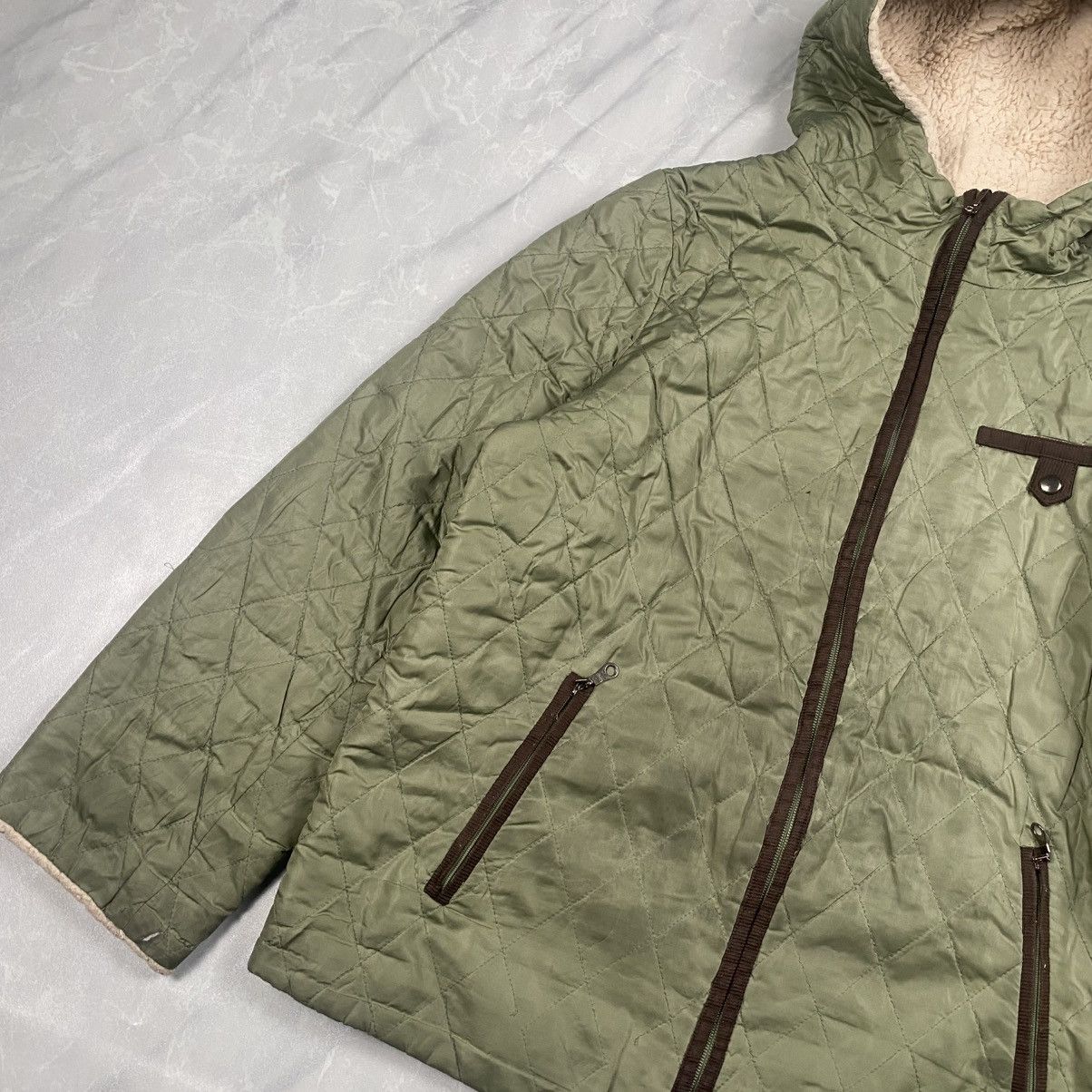 Japanese Brand Vintage Filett Reversible Sherpa Quilted Jacket Size US S / EU 44-46 / 1 - 4 Thumbnail