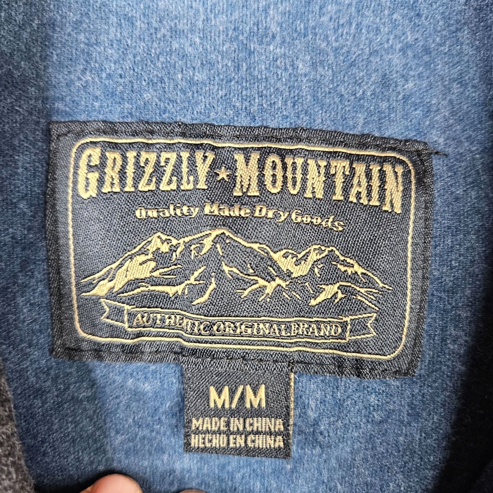 Vintage Grizzly Button-Up Shirt Men's Blue Cotton Flannel Size M Size US M / EU 48-50 / 2 - 5 Thumbnail