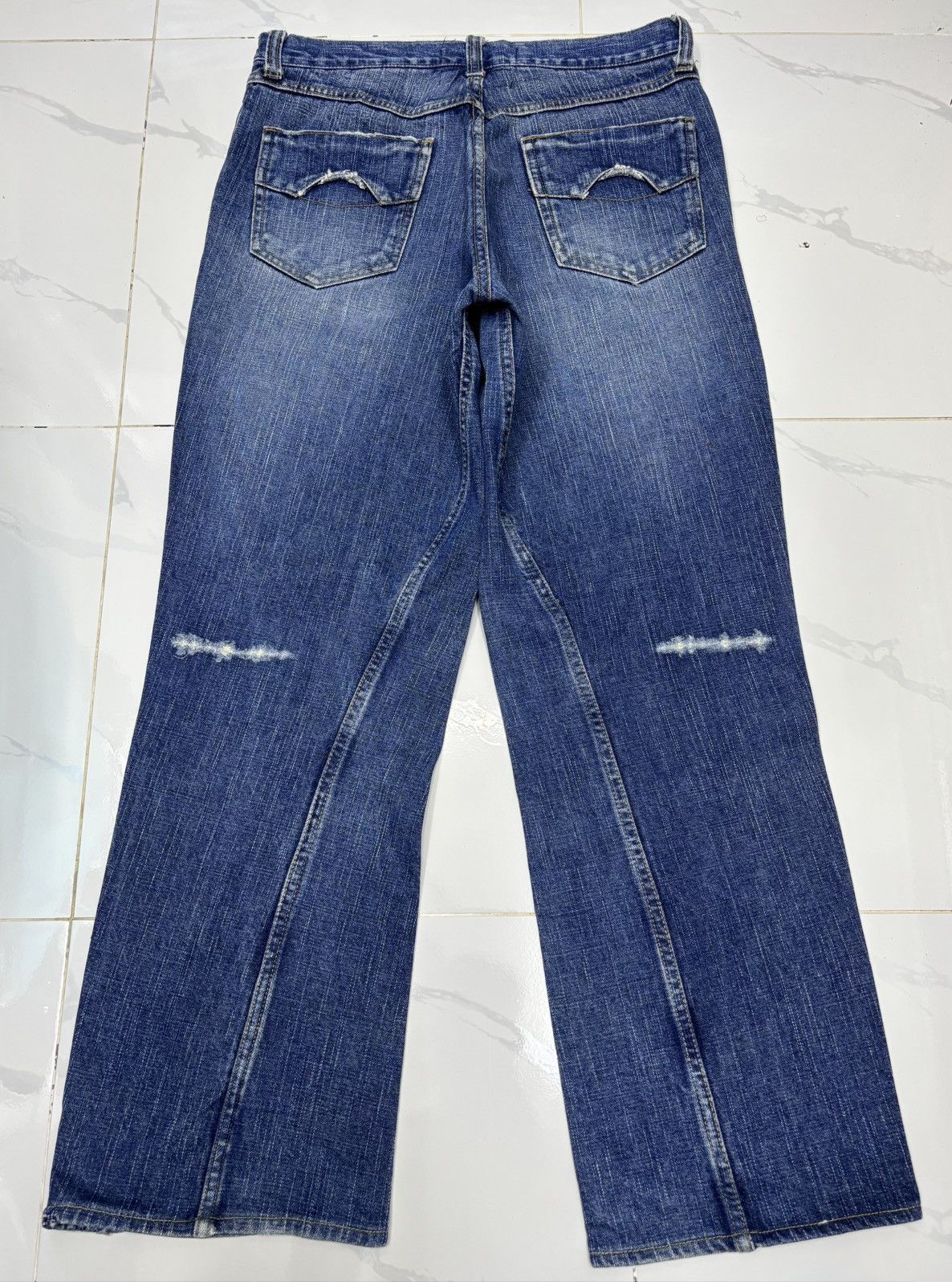 Acne Studios BAGGY Big Shark Jeans Acne Studios Style Distressed Denim Size US 31 - 10 Thumbnail
