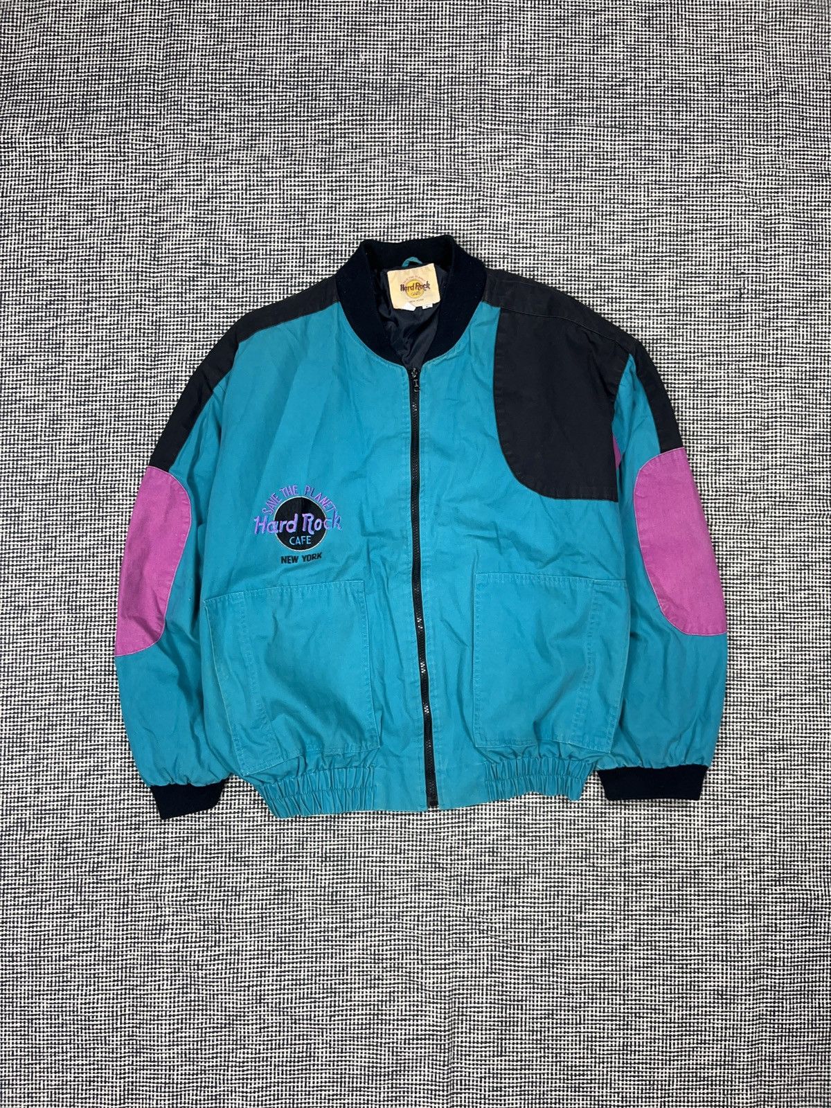 Hard Rock Cafe ➕ vintage rare 90s Hard Rock Cafe boxy bomber jacket Size US L / EU 52-54 / 3 - 1 Thumbnail