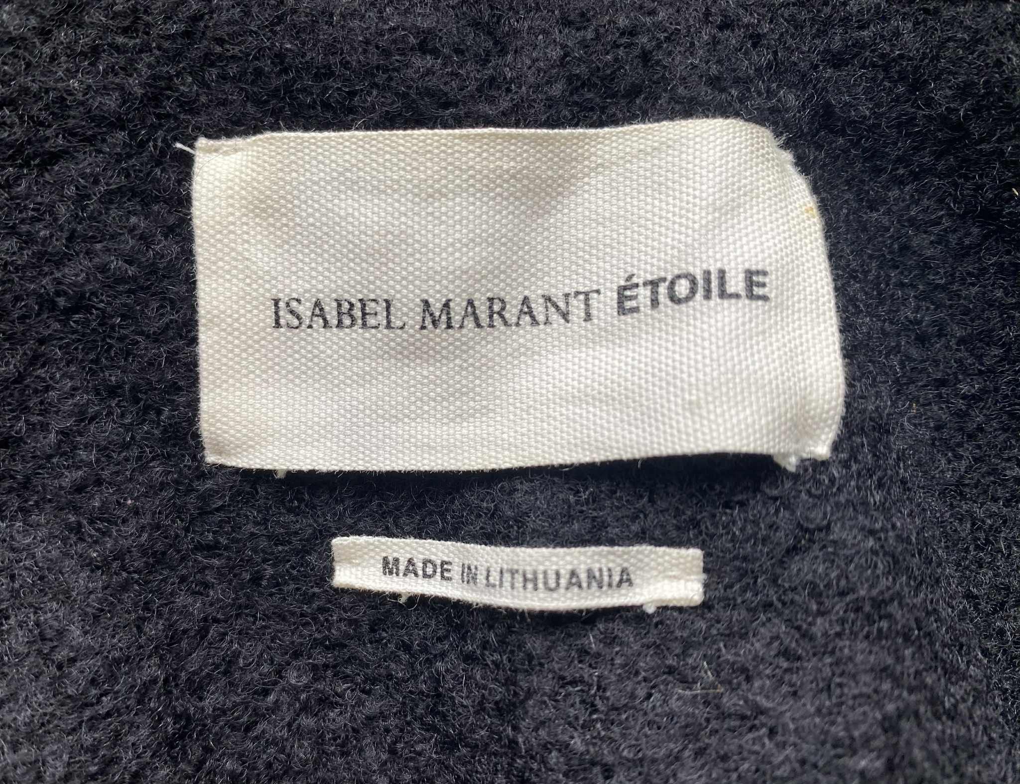 Isabel Marant Etoile Isabel Marant Etoile Black Wool Boiled Peacoat Buttons Size L / US 10 / IT 46 - 6 Thumbnail
