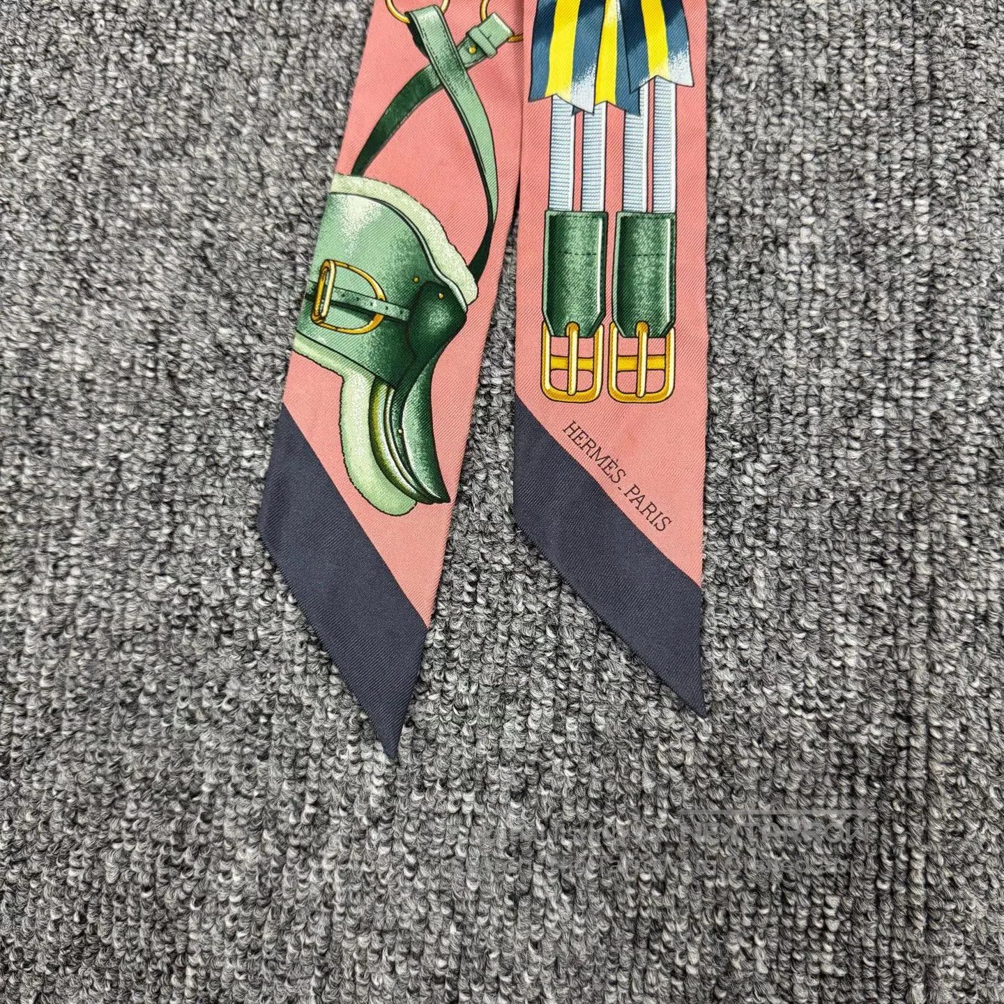 Hermes Hermes Horse gear twilly scarf| Size ONE SIZE - 3 Thumbnail
