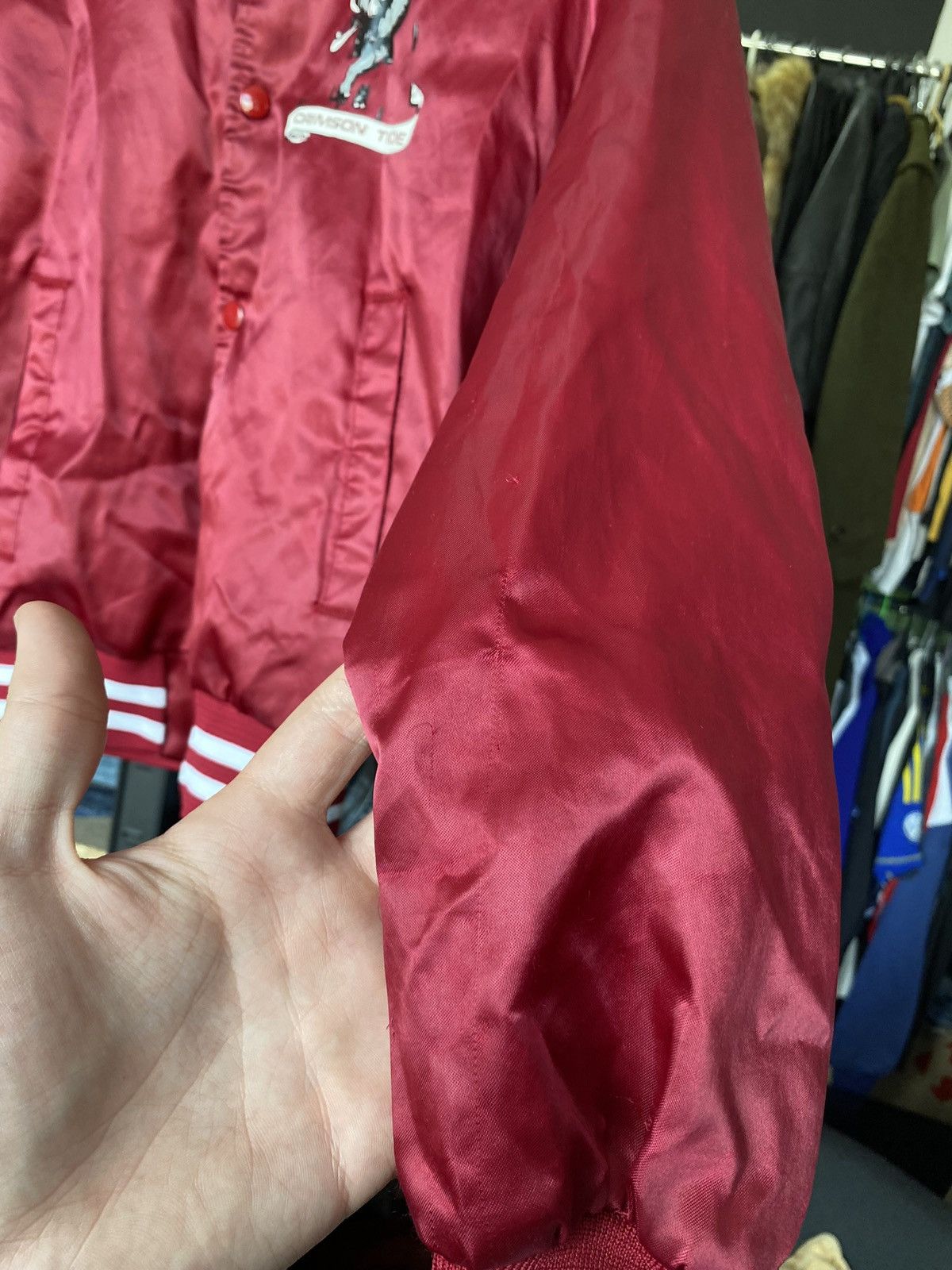 Vintage VNTG 90s USA Locker Line Red Jacket Crimson Tide Alabama Size US S / EU 44-46 / 1 - 16 Thumbnail