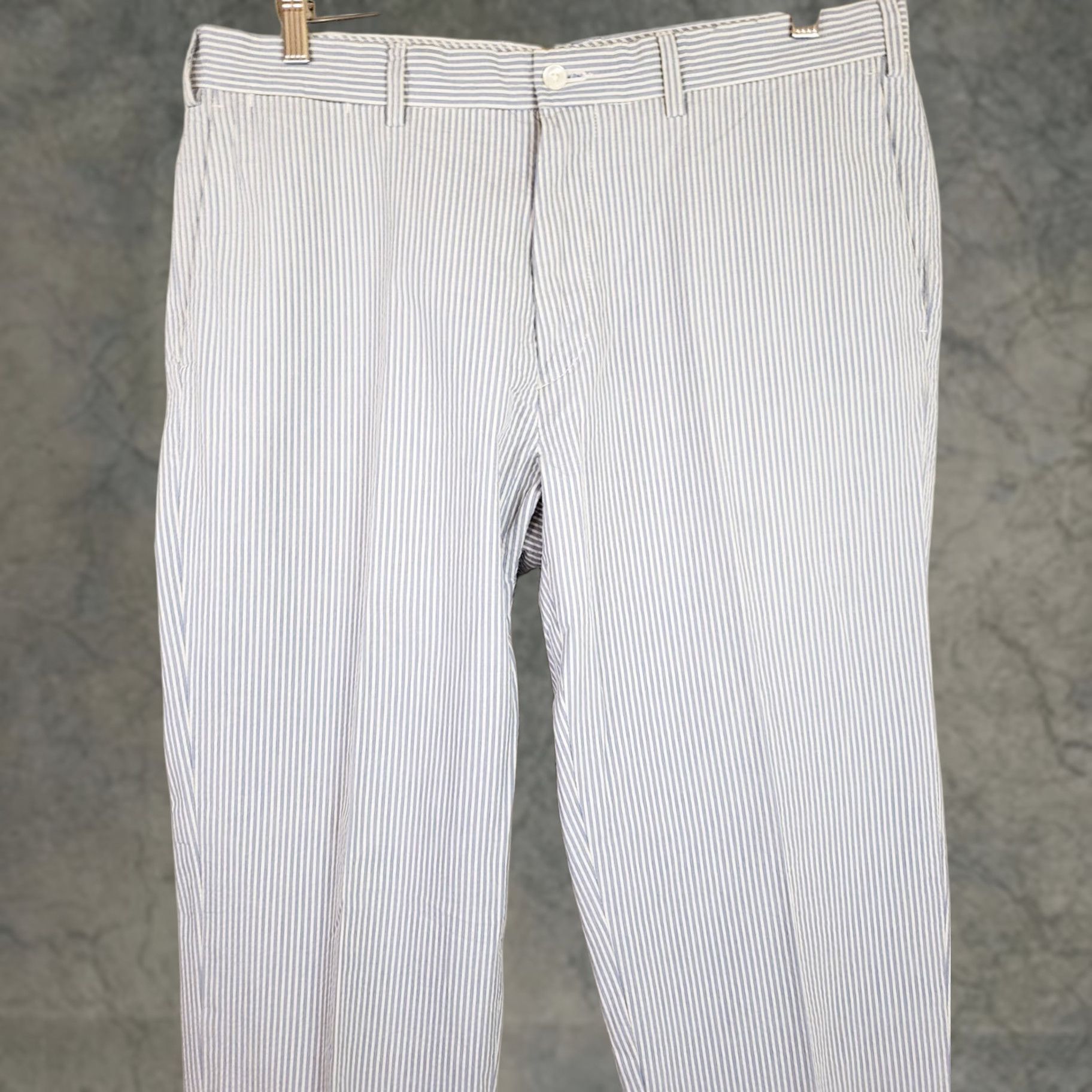 Polo Ralph Lauren Polo Ralph Lauren Seersucker Pants Blue & White Stretch Classoc Fit 36 Regular Men’s Chino 32 Inseam Flat Front Pockets Machine Washable Size US M / EU 48-50 / 2 - 1 Thumbnail