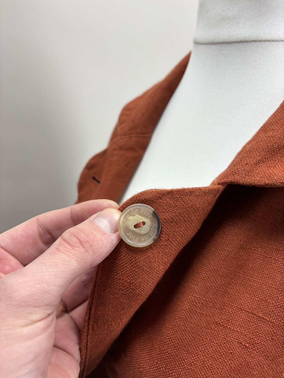Other Womens linen coat Son de Flor Size XL/XXL Color Orange/Brown Size XL / US 12-14 / IT 48-50 - 11 Thumbnail