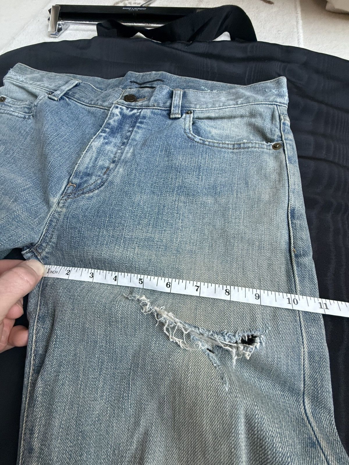 Saint Laurent Paris FW16 Saint Laurent Palladium trash crash ripped D02 jeans Size US 31 - 10 Thumbnail