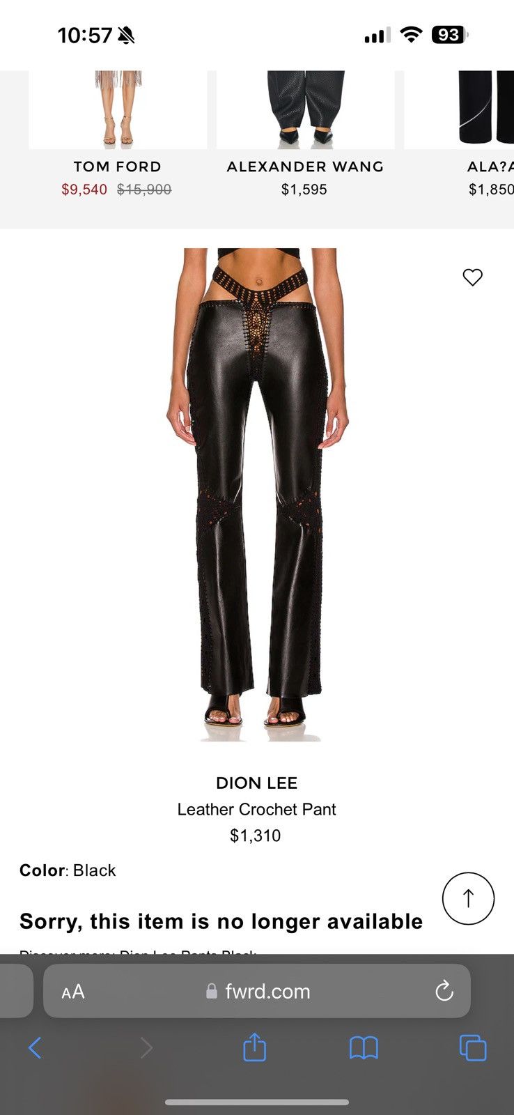 Dion Lee Dion Lee leather crochet pants Size 28" / US 6 / IT 42 - 5 Thumbnail