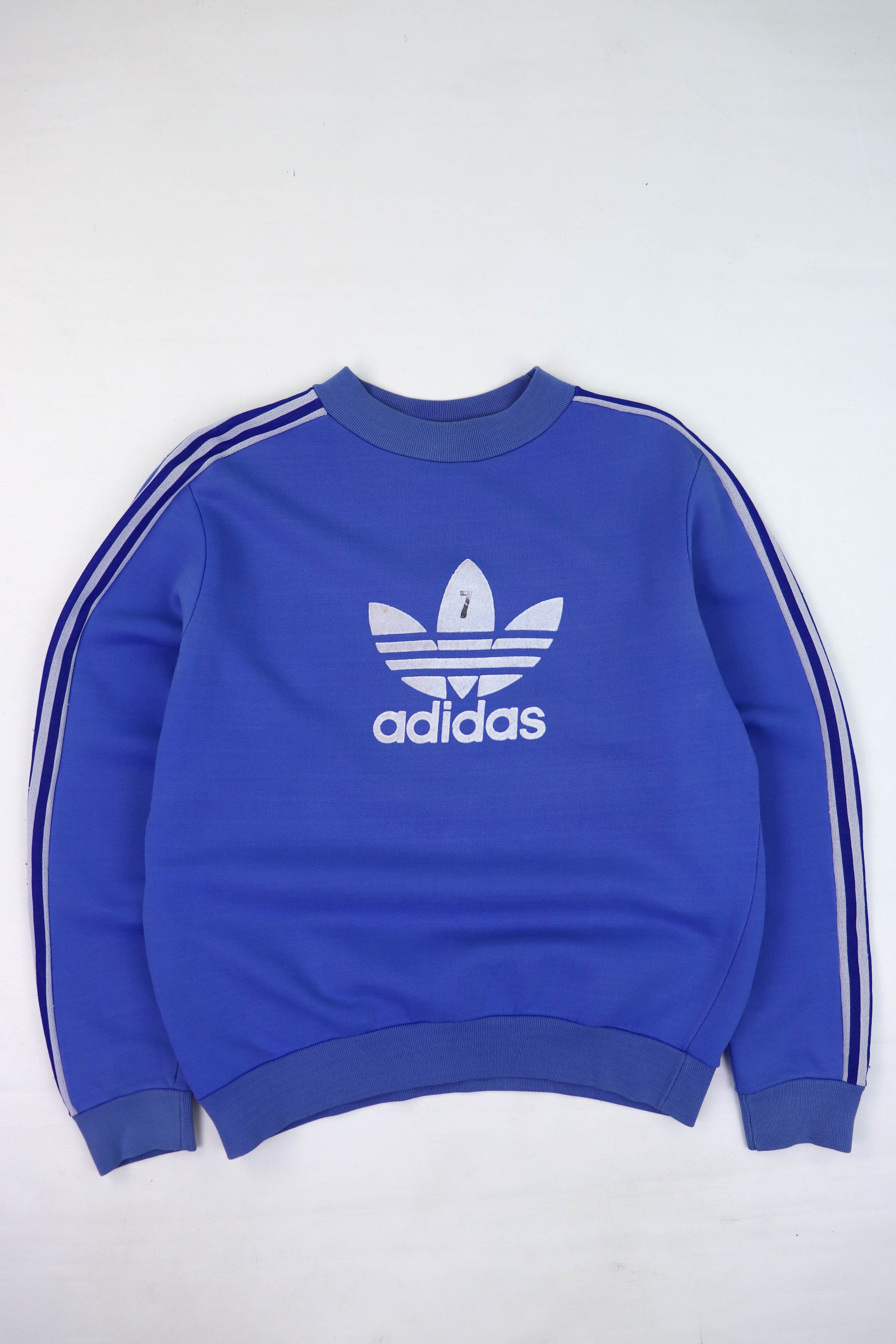 70s〜80s adidas made in france スウェット ネイビー Adidas × Vintage 70s Adidas by Ventex Made in France striped