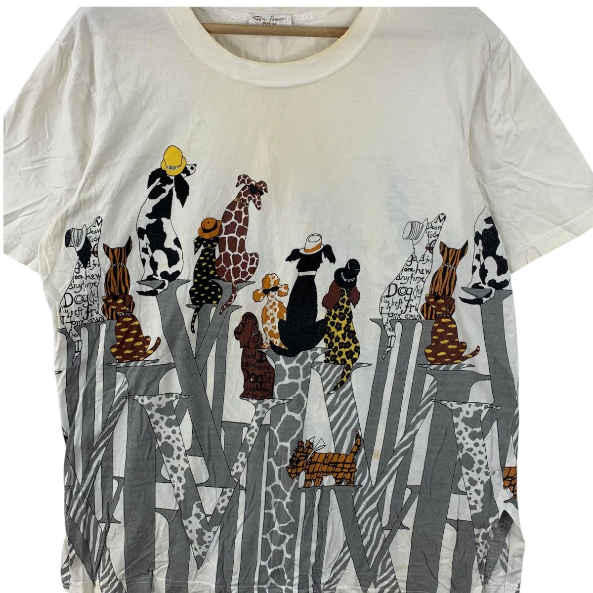 Vintage Vintage TRANS GLOBAL MERCHANDISE Dog Cartoon Tee Shirt Size L / US 10 / IT 46 - 3 Thumbnail