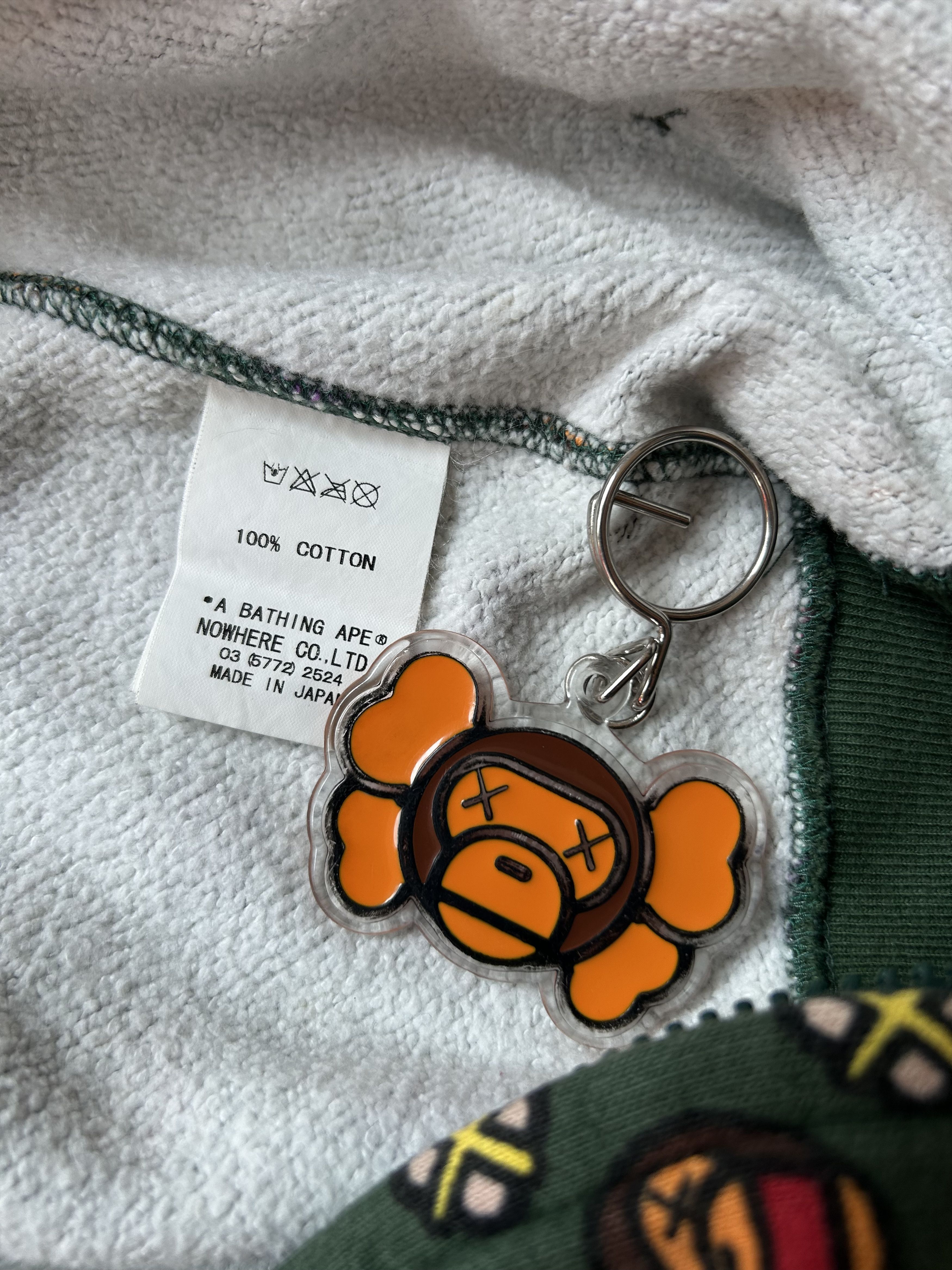 Bape 2005 Bape x Kaws Green Baby Milo Monogram Full Zip Hoodie Size US M / EU 48-50 / 2 - 6 Thumbnail