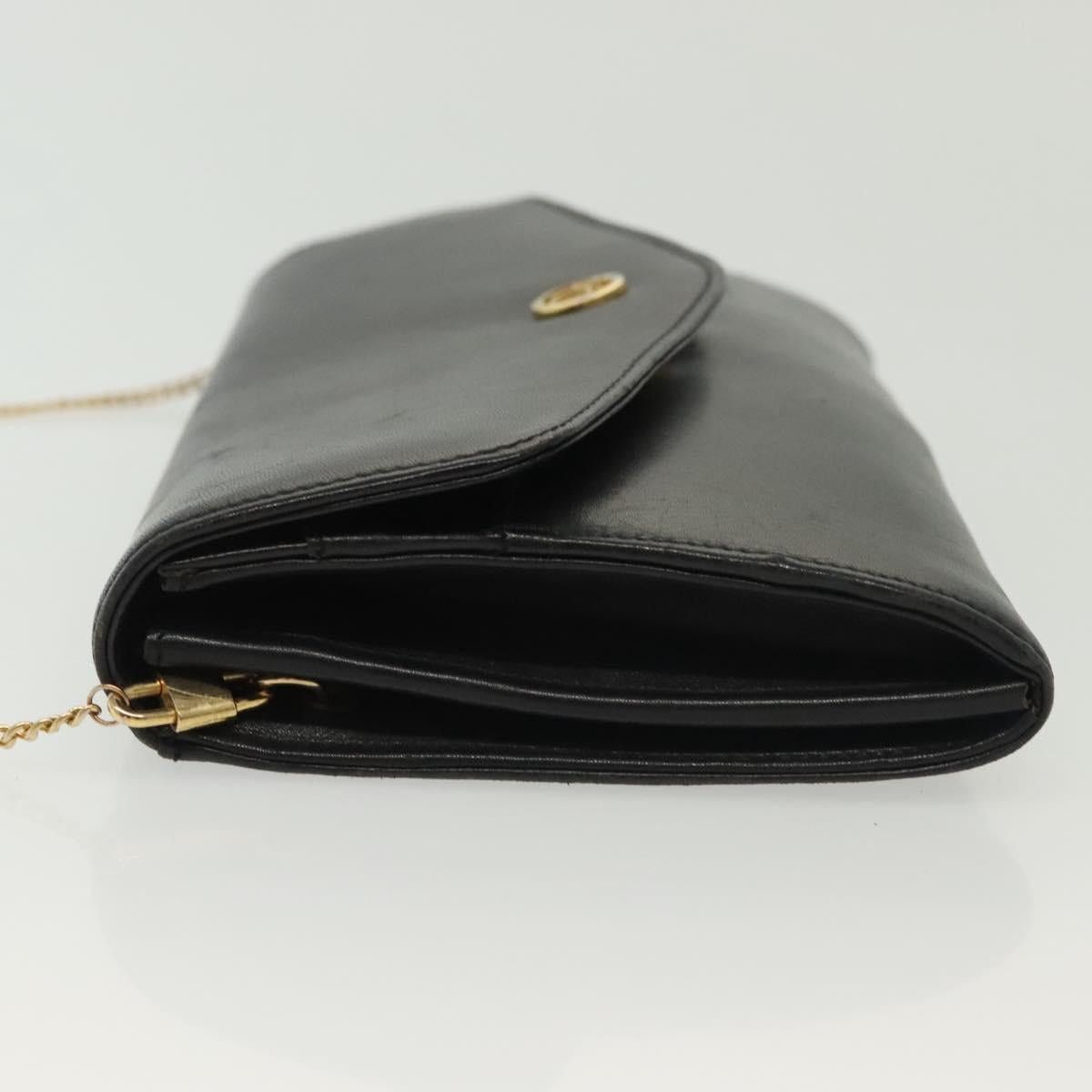 Dior DIOR Chain Shoulder Bag Leather Black Gold Size ONE SIZE - 5 Thumbnail