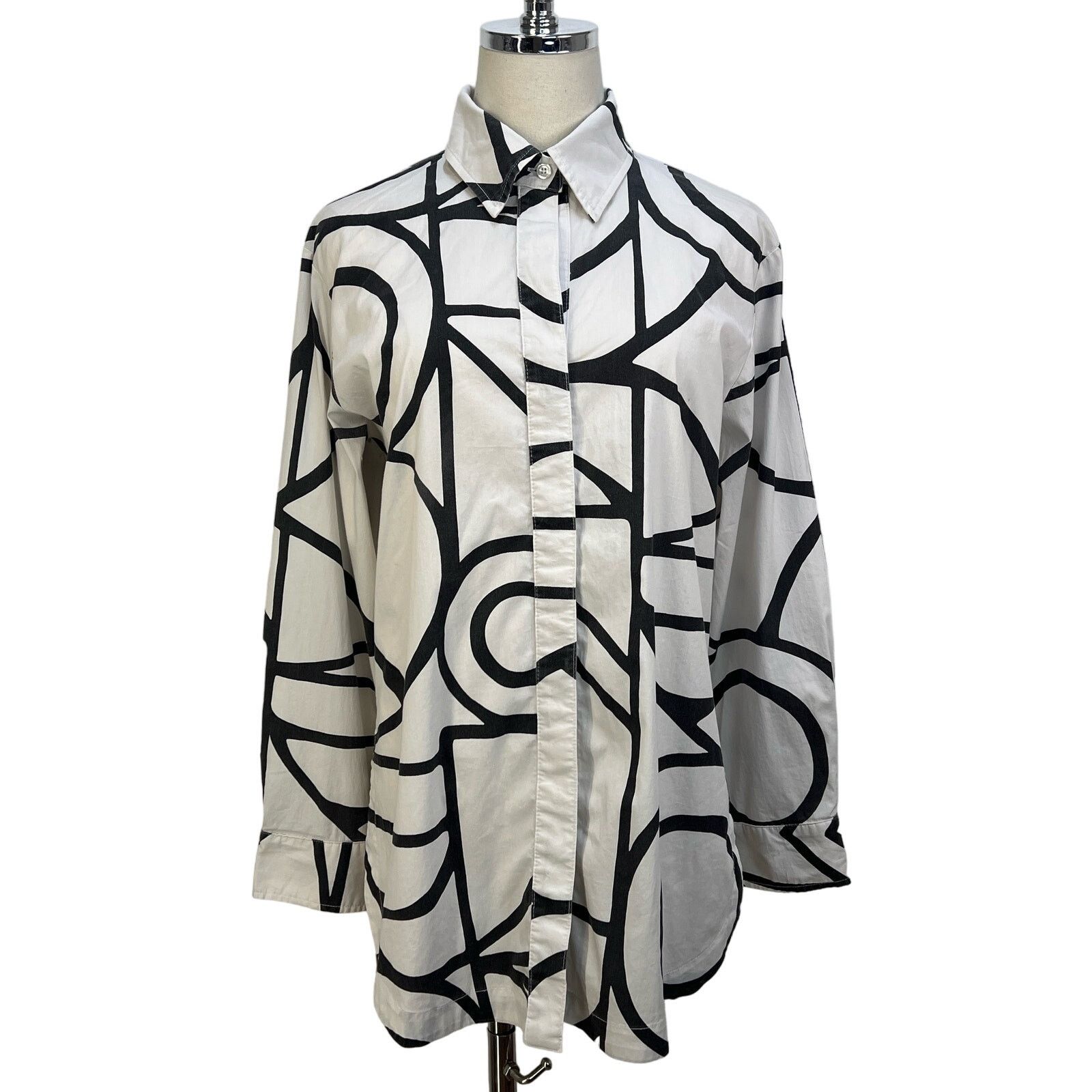 Other Finley Graphic Abstract Shirt Cotton White Black Size M / US 6-8 / IT 42-44 - 1 Thumbnail