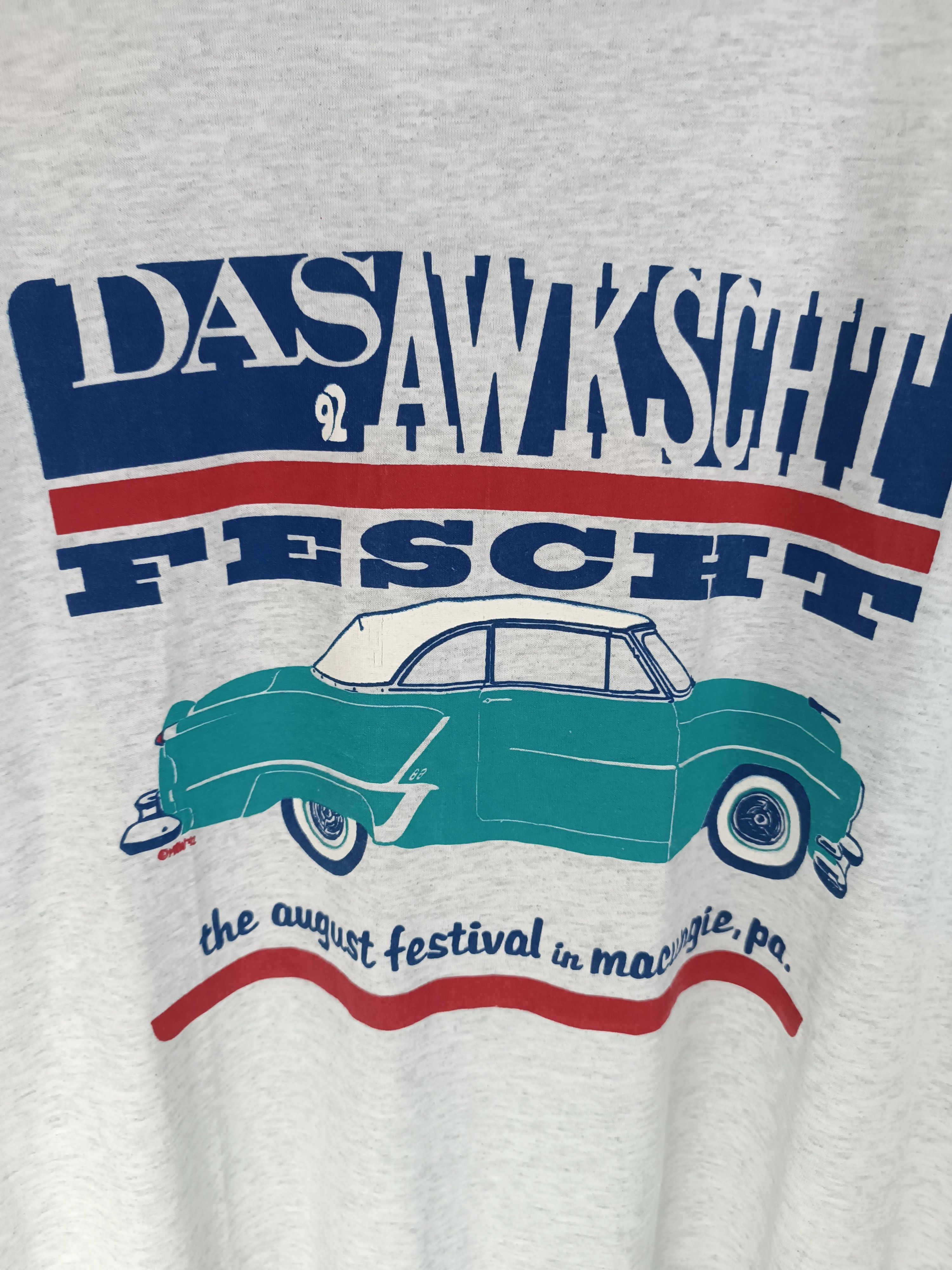 Vintage VINTAGE 90'S DAS AWKSCHT FESCHT HOT ROD CLASSIC CAR TEE Size US XL / EU 56 / 4 - 9 Thumbnail
