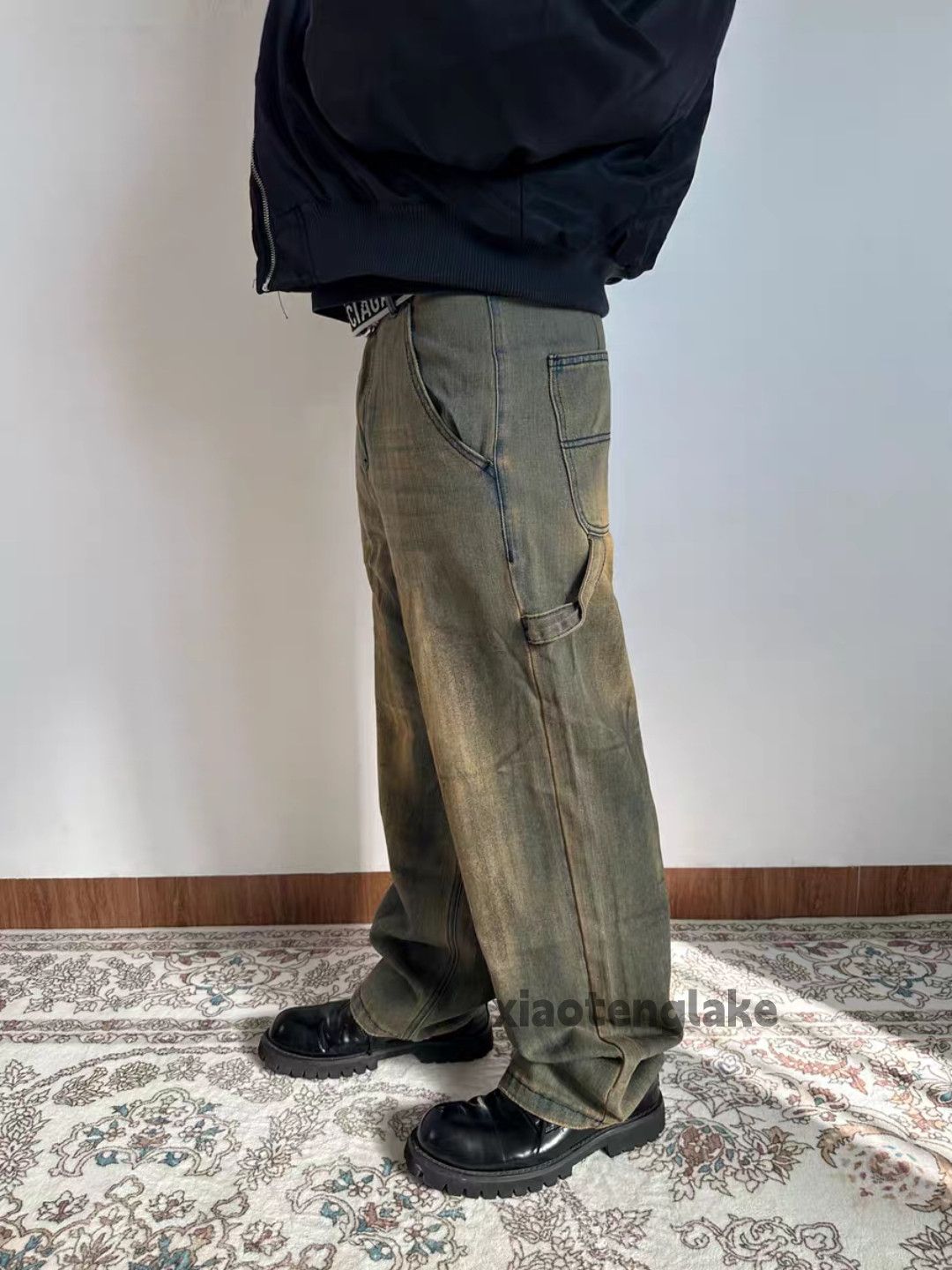 Jean xz vintage distressed faded loose baggy Stain rusty jeans Size US 33 - 3 Thumbnail