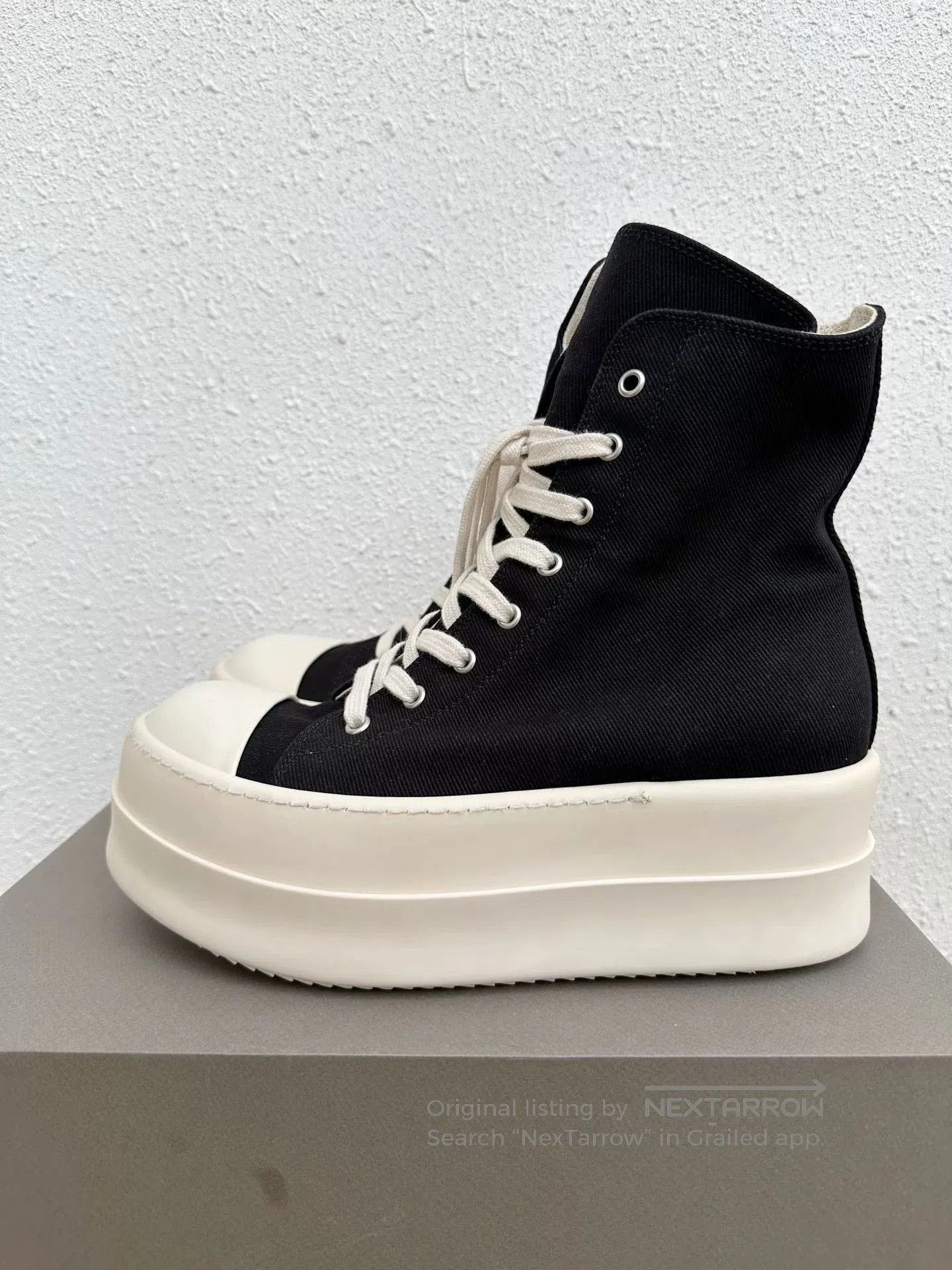 Rick Owens Drkshdw Rick Owens DRKSHDW Canvas Thick Sole Sneakers. Size US 7 / EU 40 - 4 Thumbnail