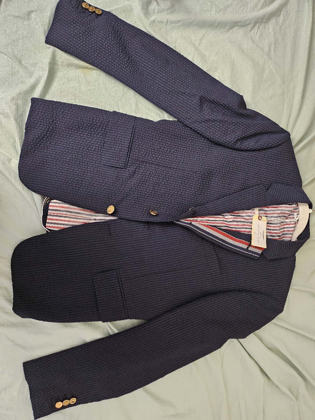 Thom Browne Thom Browne Navy High Armhole Jacket Size US M / EU 48-50 / 2 - 1 Thumbnail