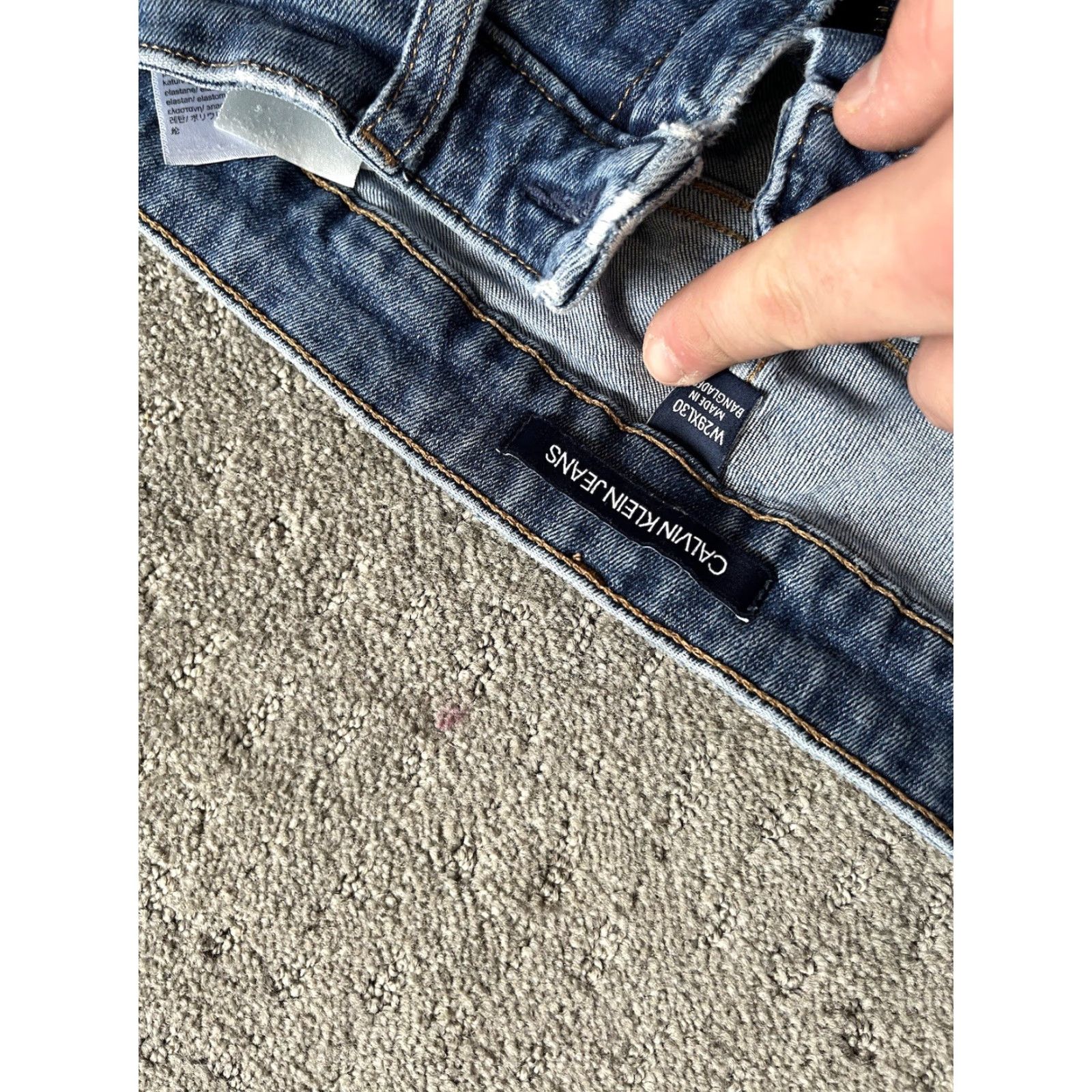 Calvin Klein Calvin Klein Jeans Womens 29x30 Mid Rise Skinny Blue Denim Stretch Pocket Zipper 5-Pocket Design Size 29" - 5 Thumbnail