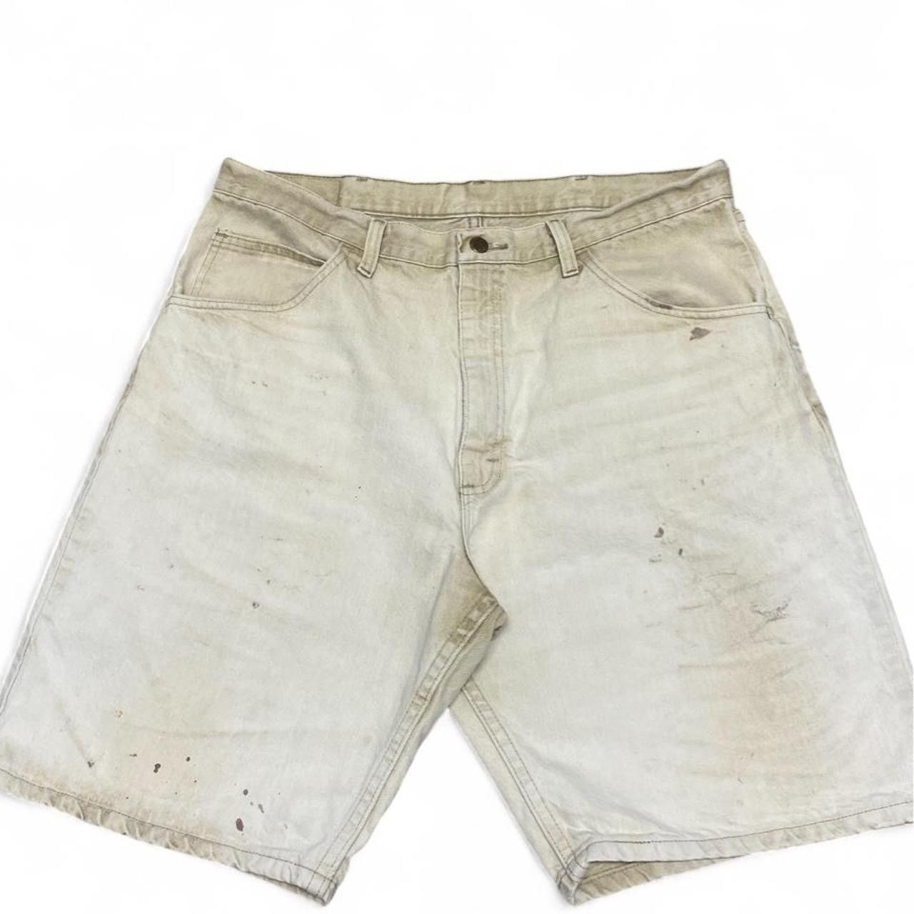 Wrangler Vintage beige canvas wrangler denim shorts Size US 36 / EU 52 - 1 Thumbnail
